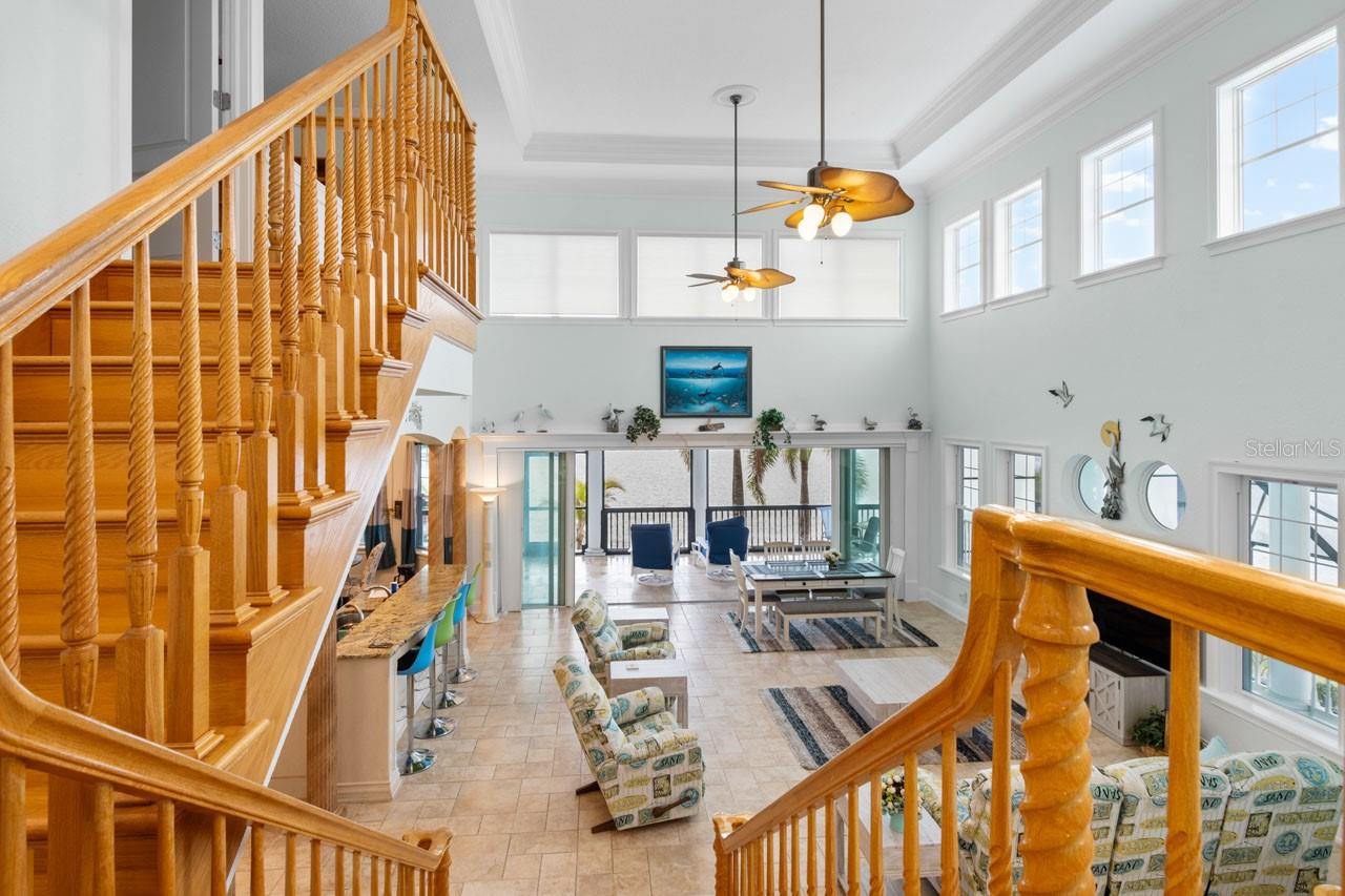 View of Great Room from Stairs