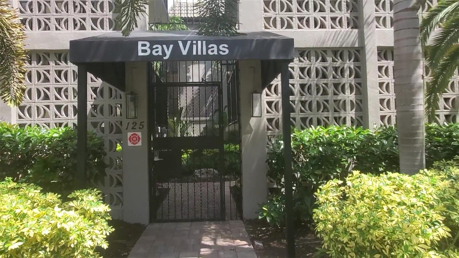 Bay Villas Front Gated        Entrance