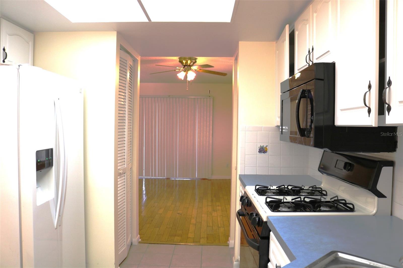 Kitchen with view to family room