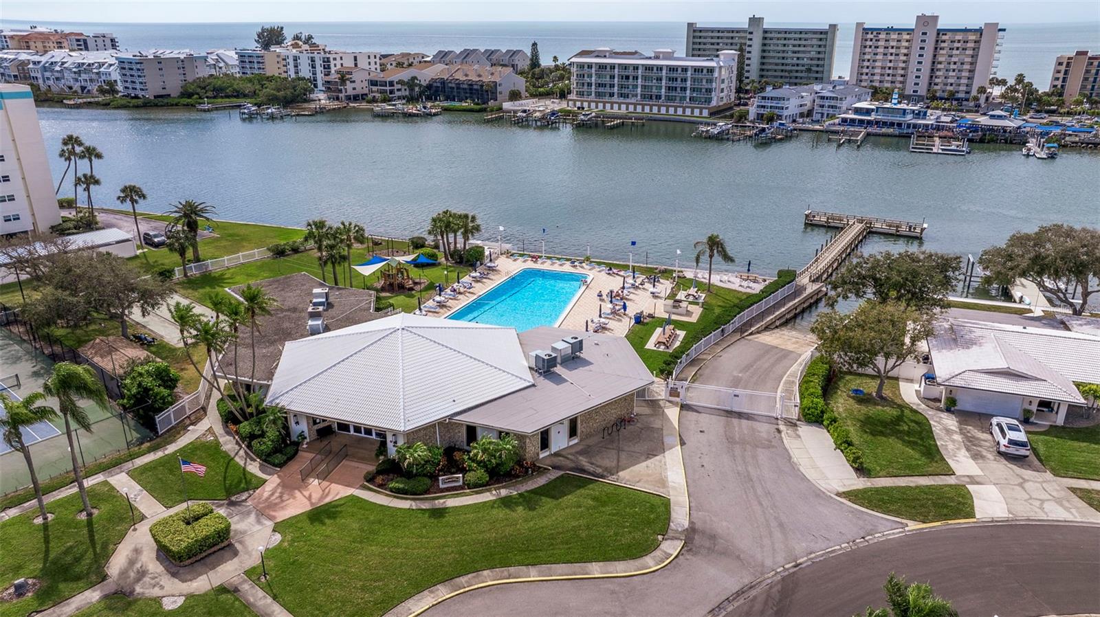 Pool, boat ramp, pier