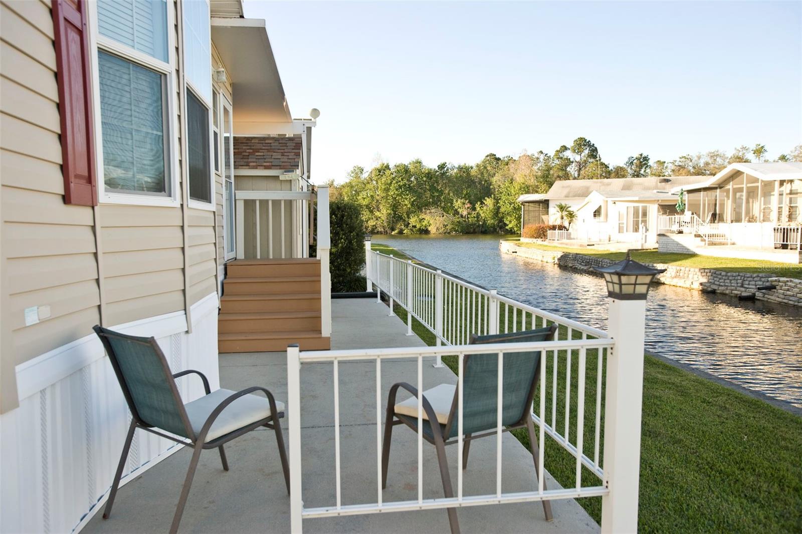 Rear Patio along canal