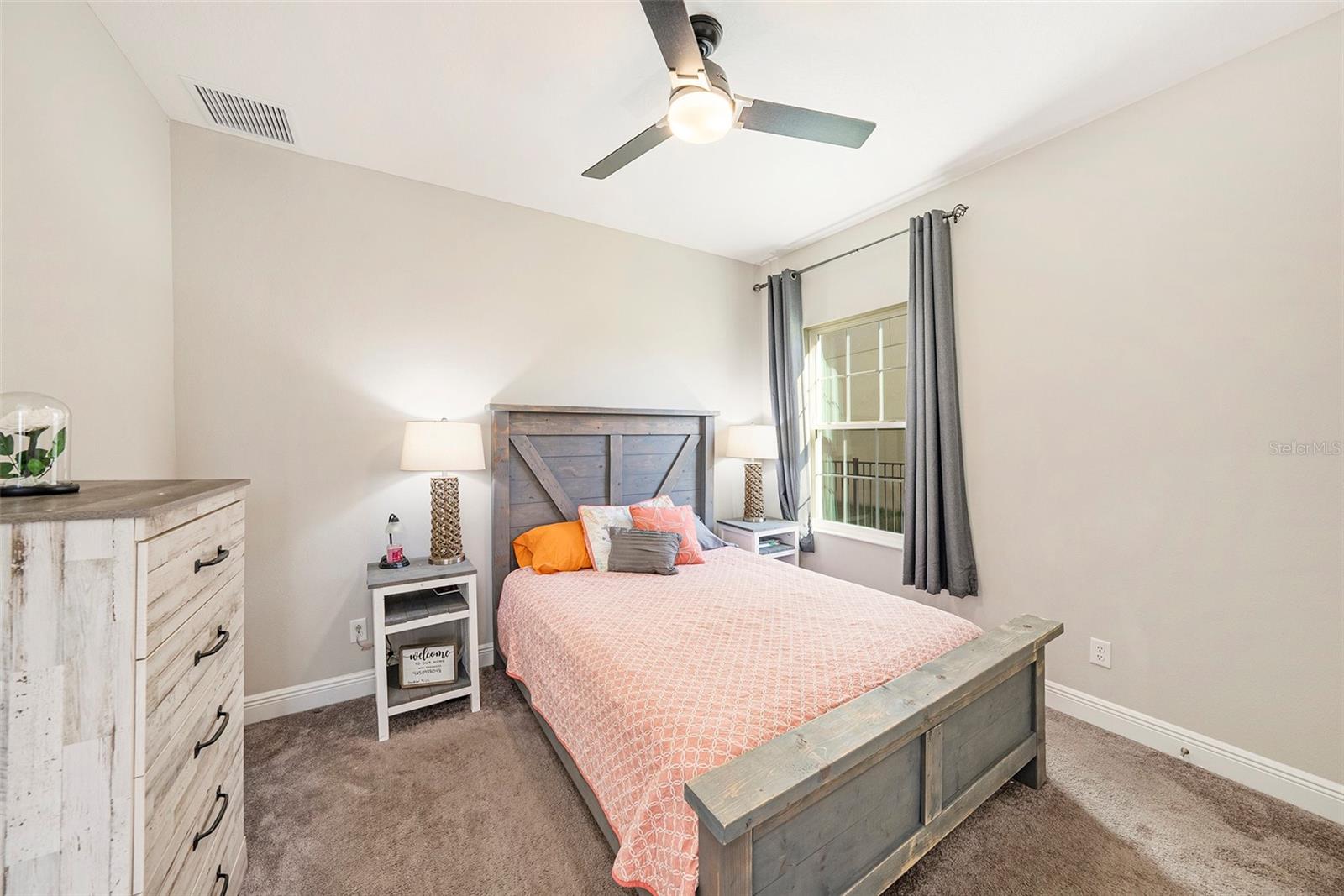 Downstairs guest bedroom makes for a perfect space for visitors!