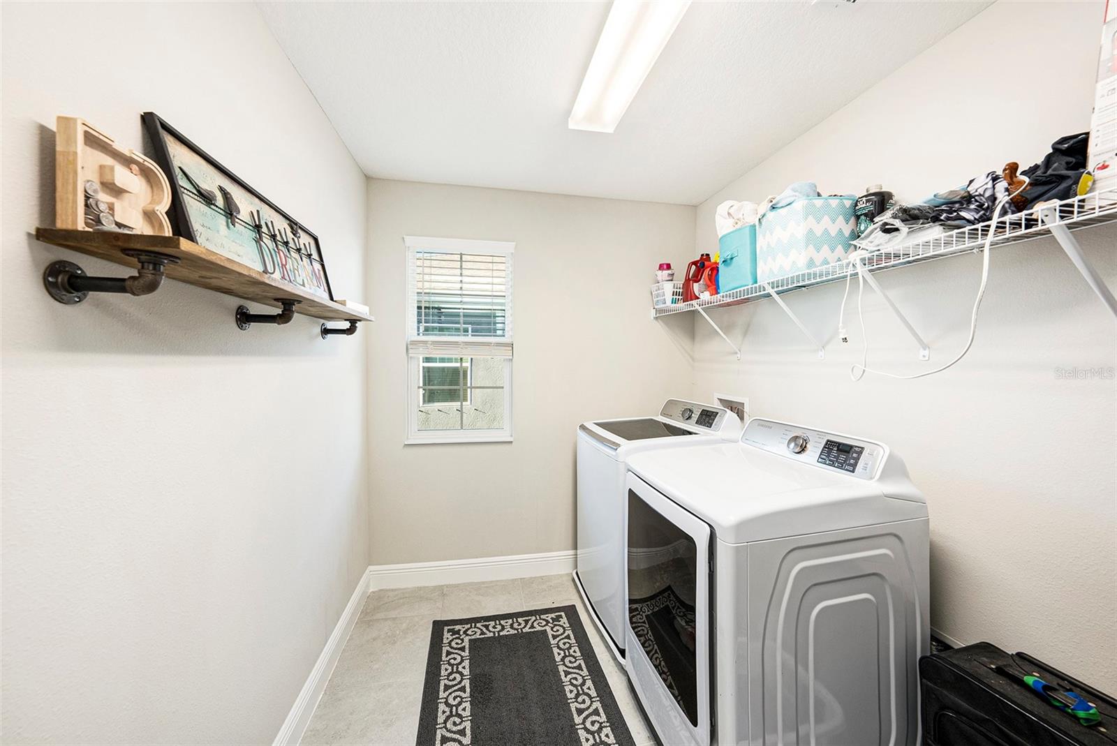 Upstairs utility room with brand new washer & dryer!