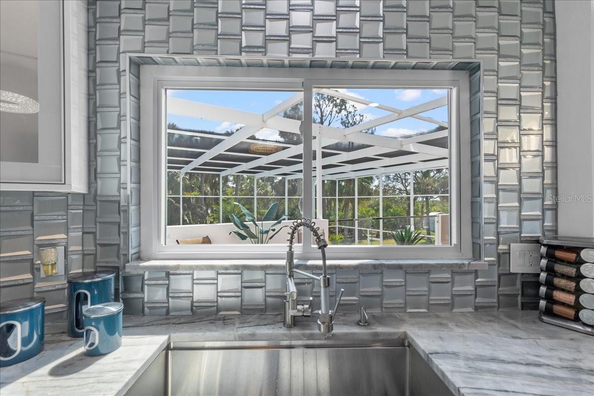 sink to ceiling backsplash