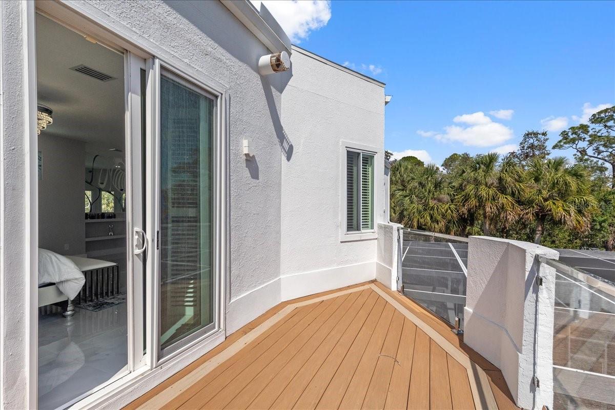 Private balcony off the primary suite