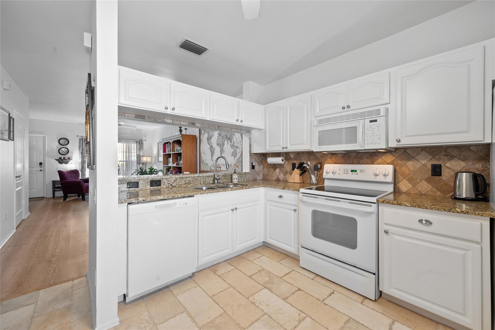 Kitchen with Stone Counters