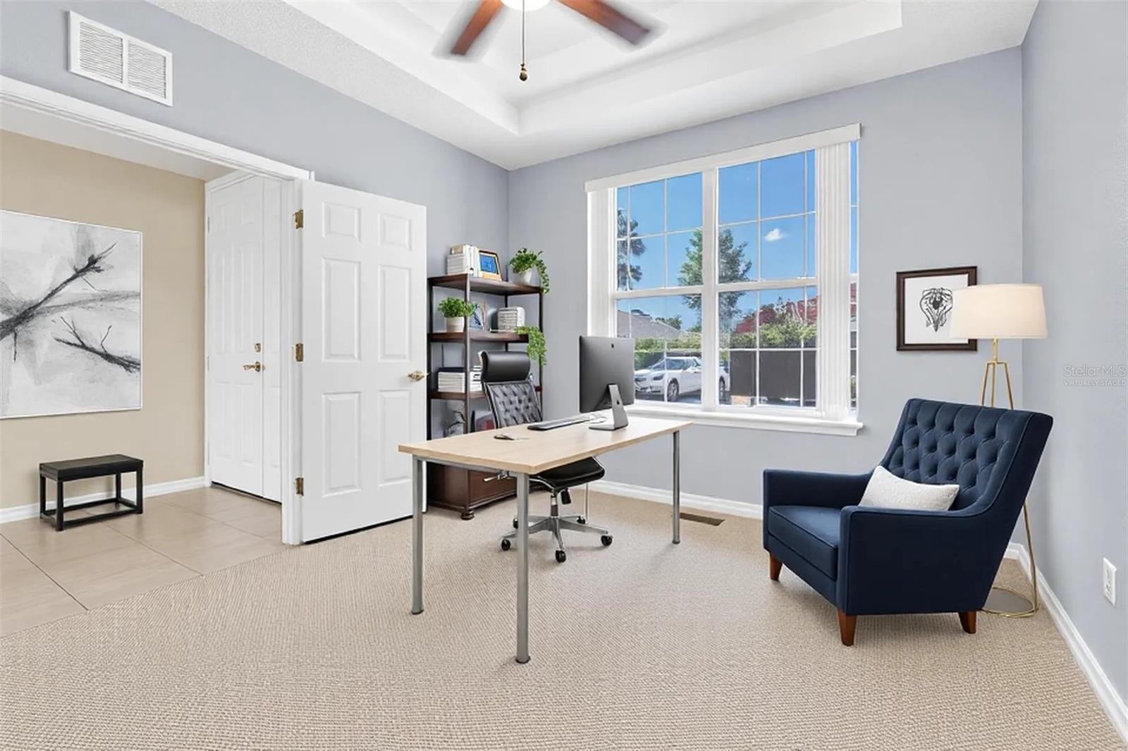 virtually staged office option