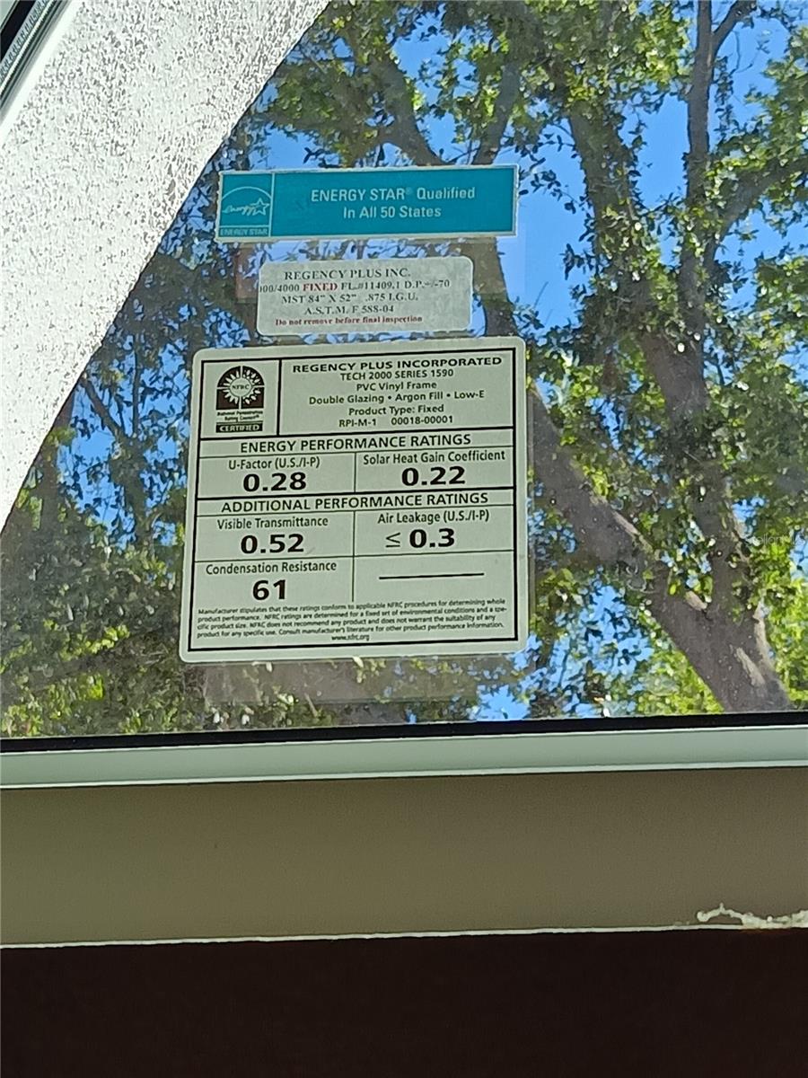 Energy star label on windows