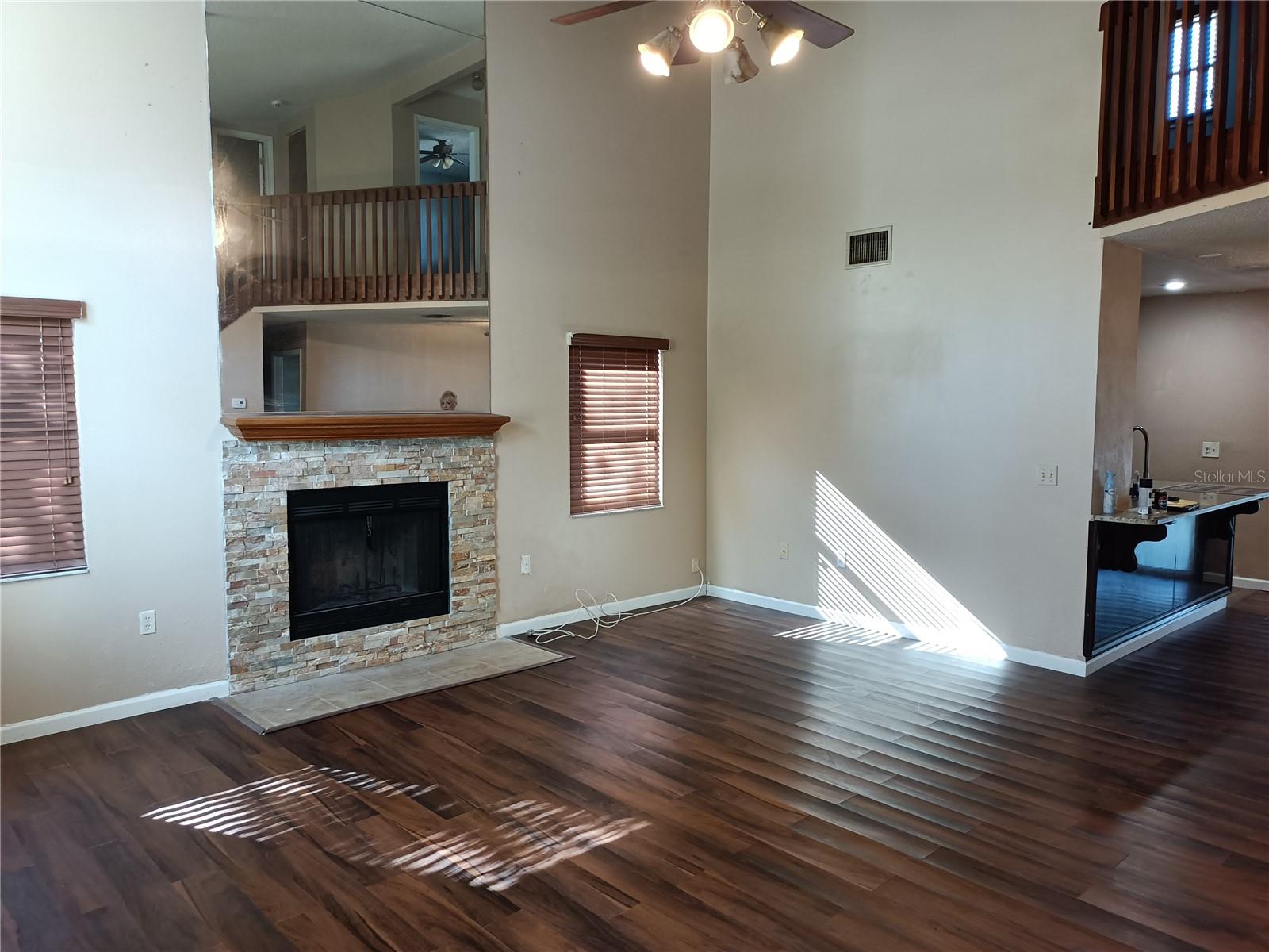 Fireplace in living room