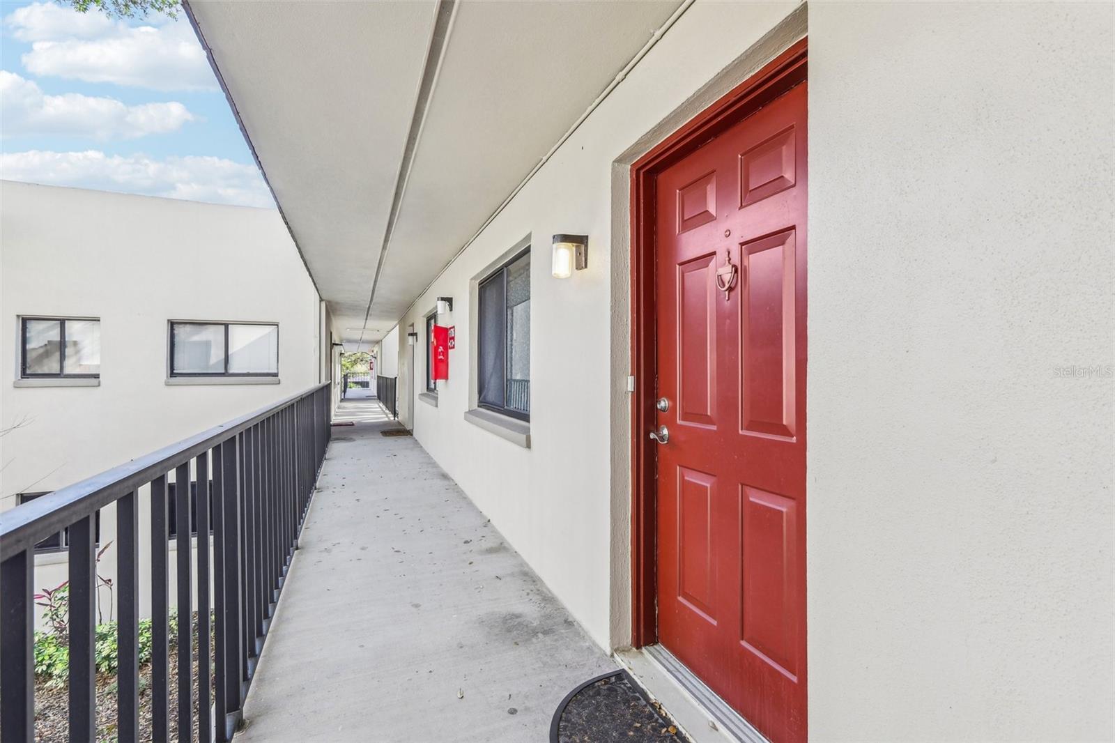 Front door and hallway