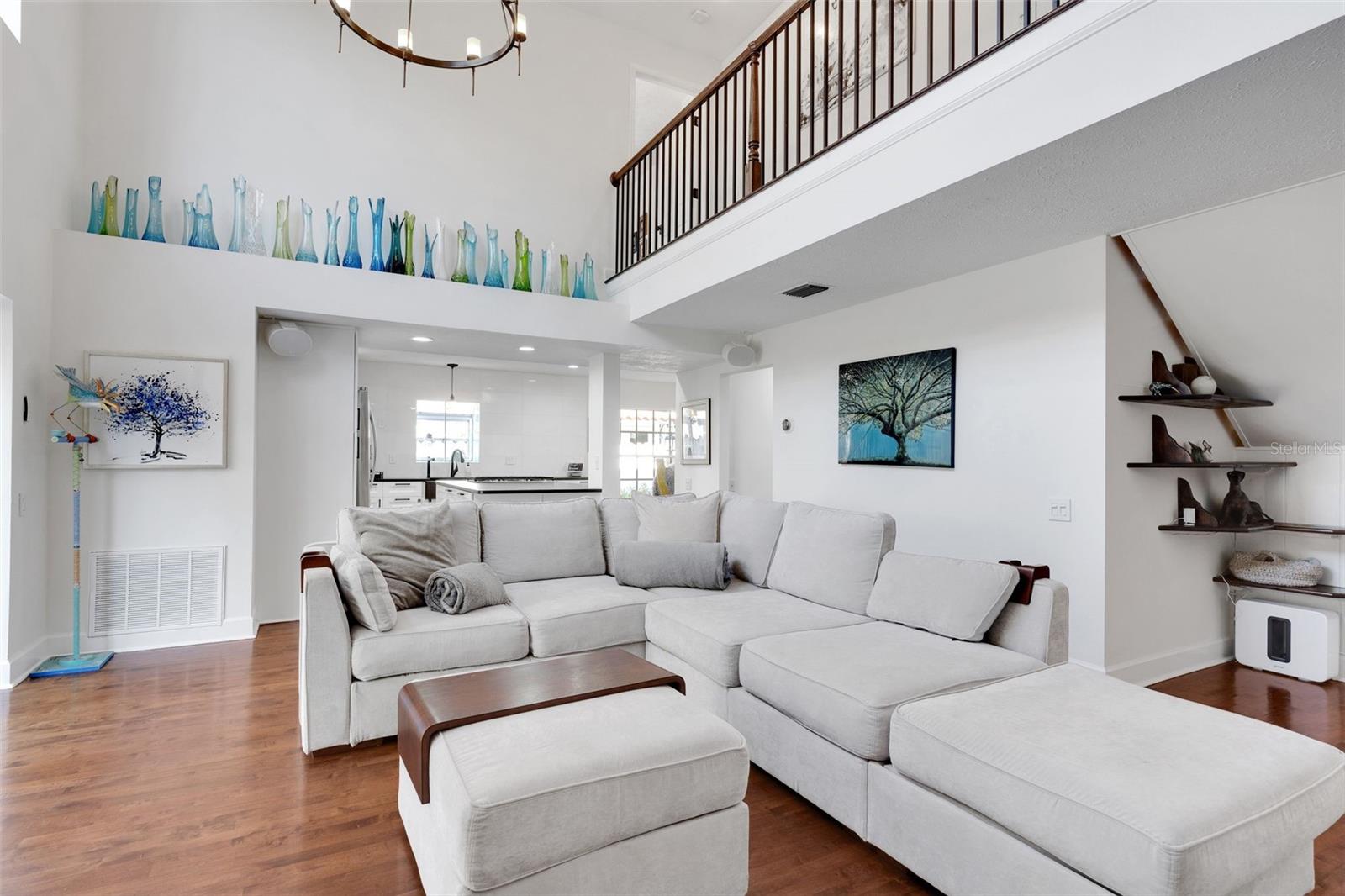 Family room that opens to the kitchen