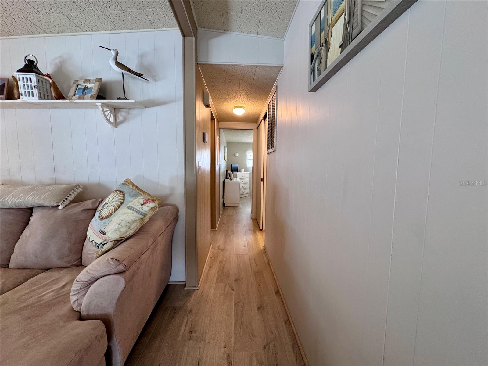 Hallway view to the bedrooms