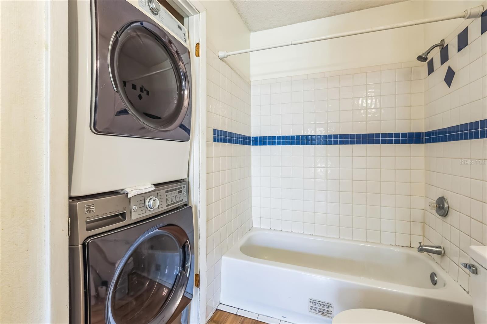 Laundry in bathroom