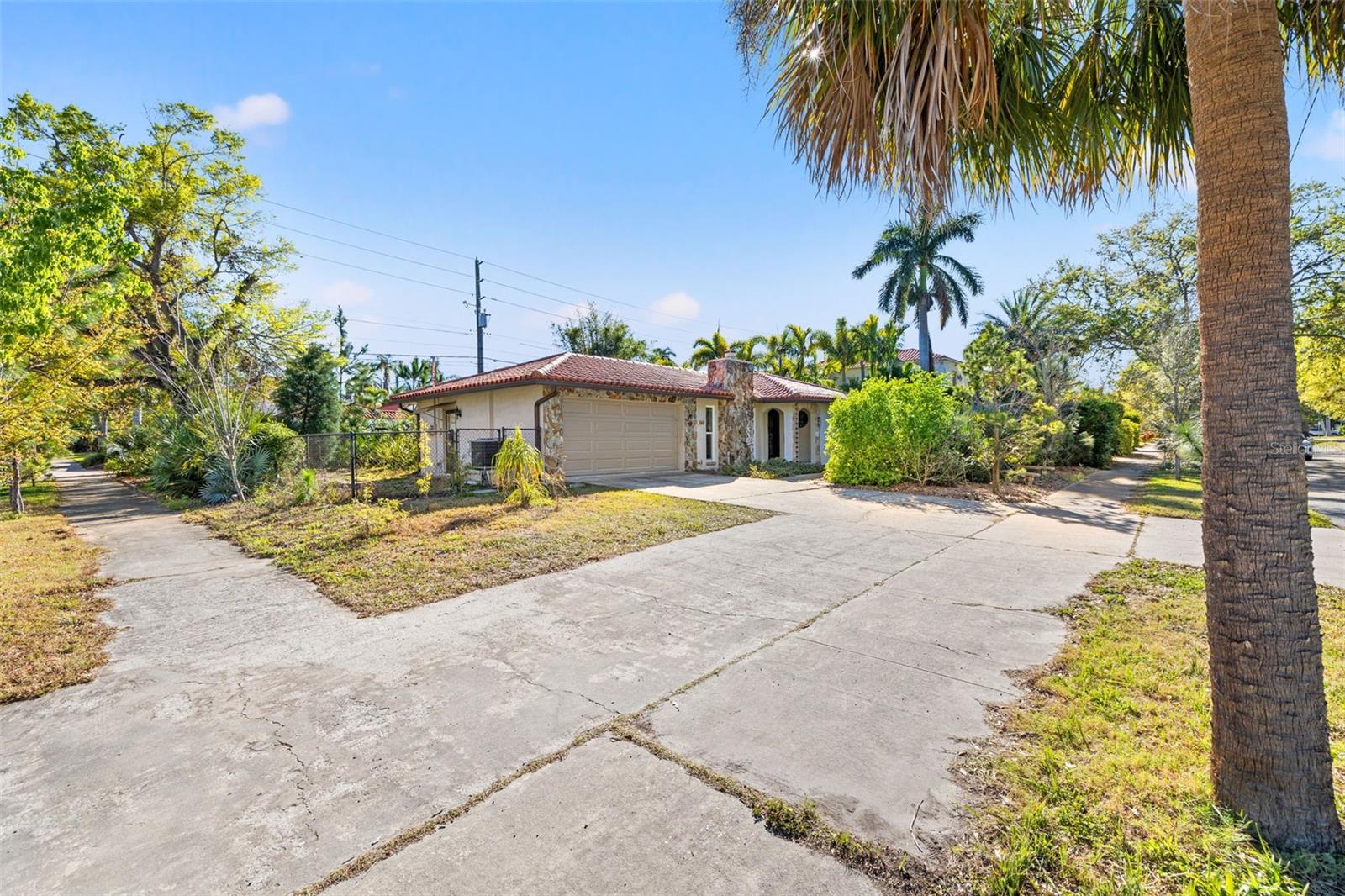 Large driveway