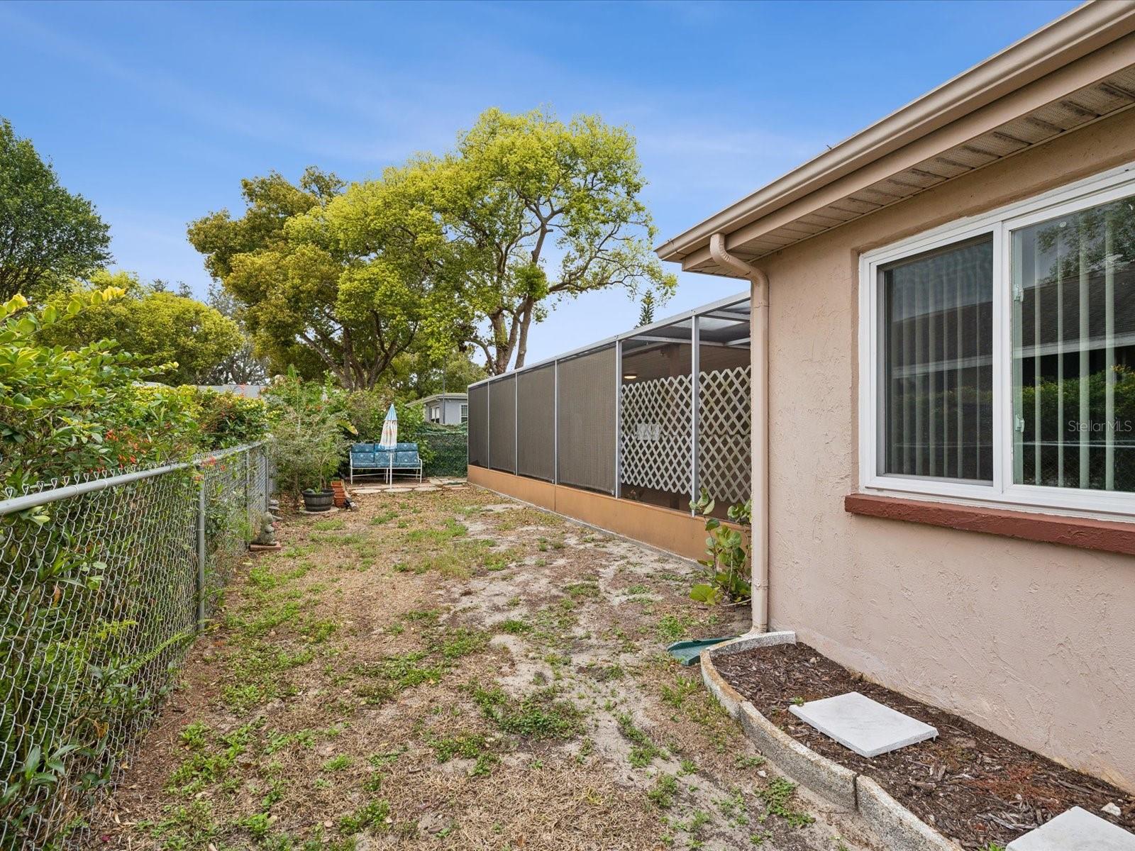 FENCED BACK YARD