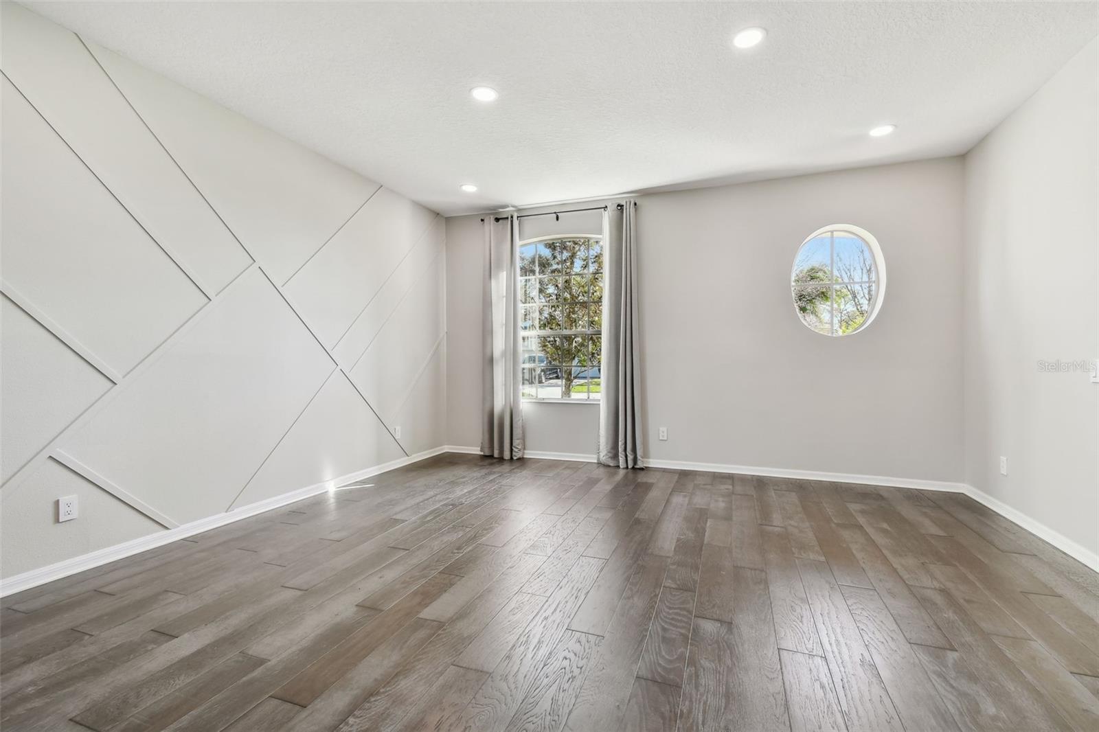 Decorative Wainscoting in Living Room