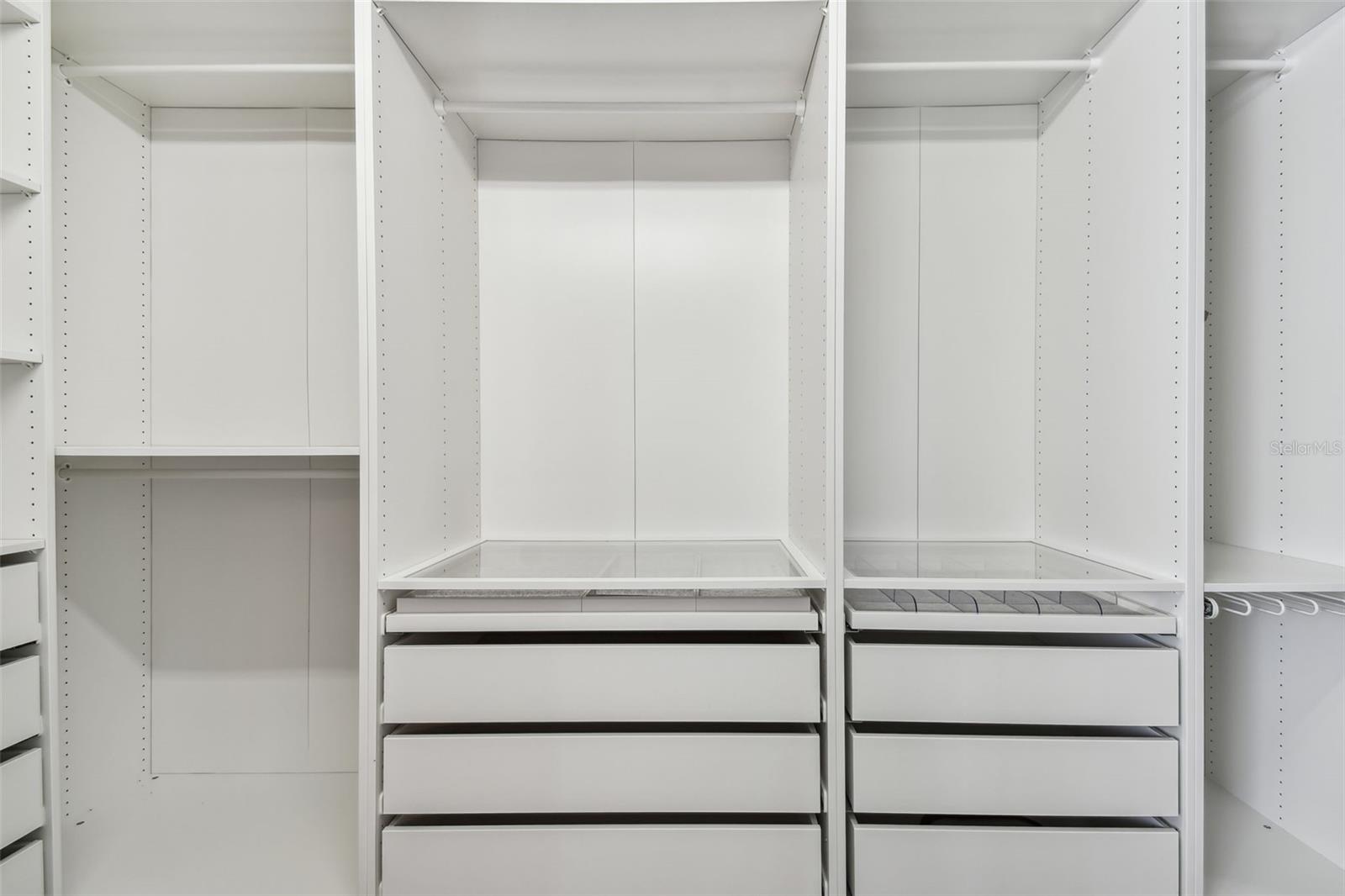 Primary Closet with Built ins