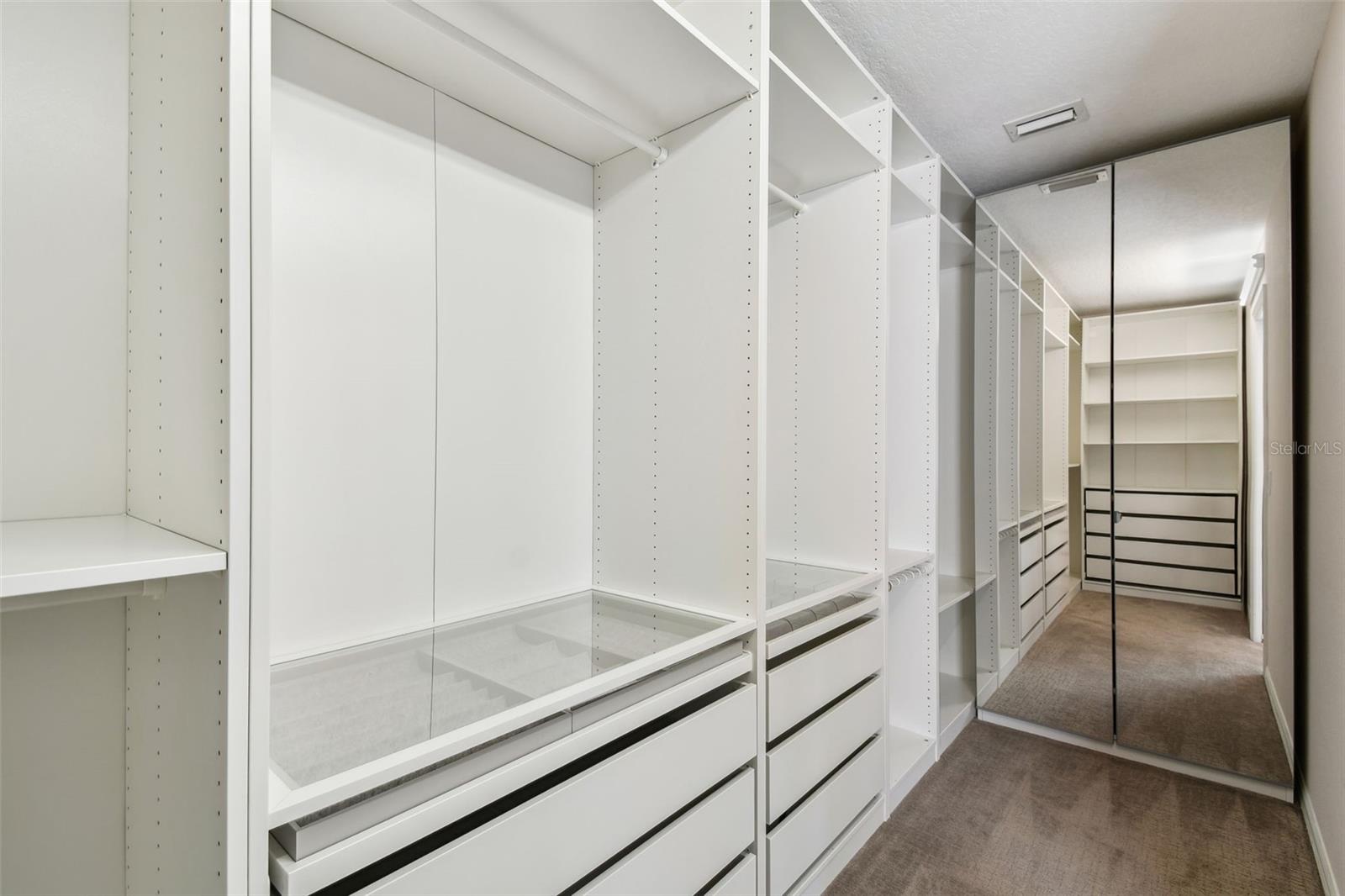 Primary Closet with Built Ins