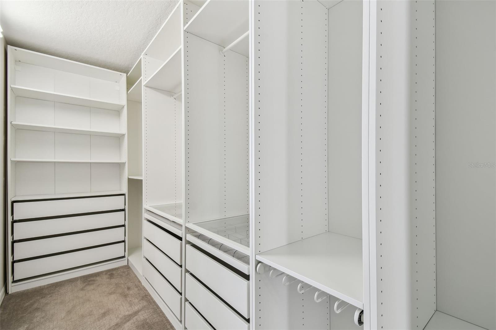 Primary Closet with Built Ins