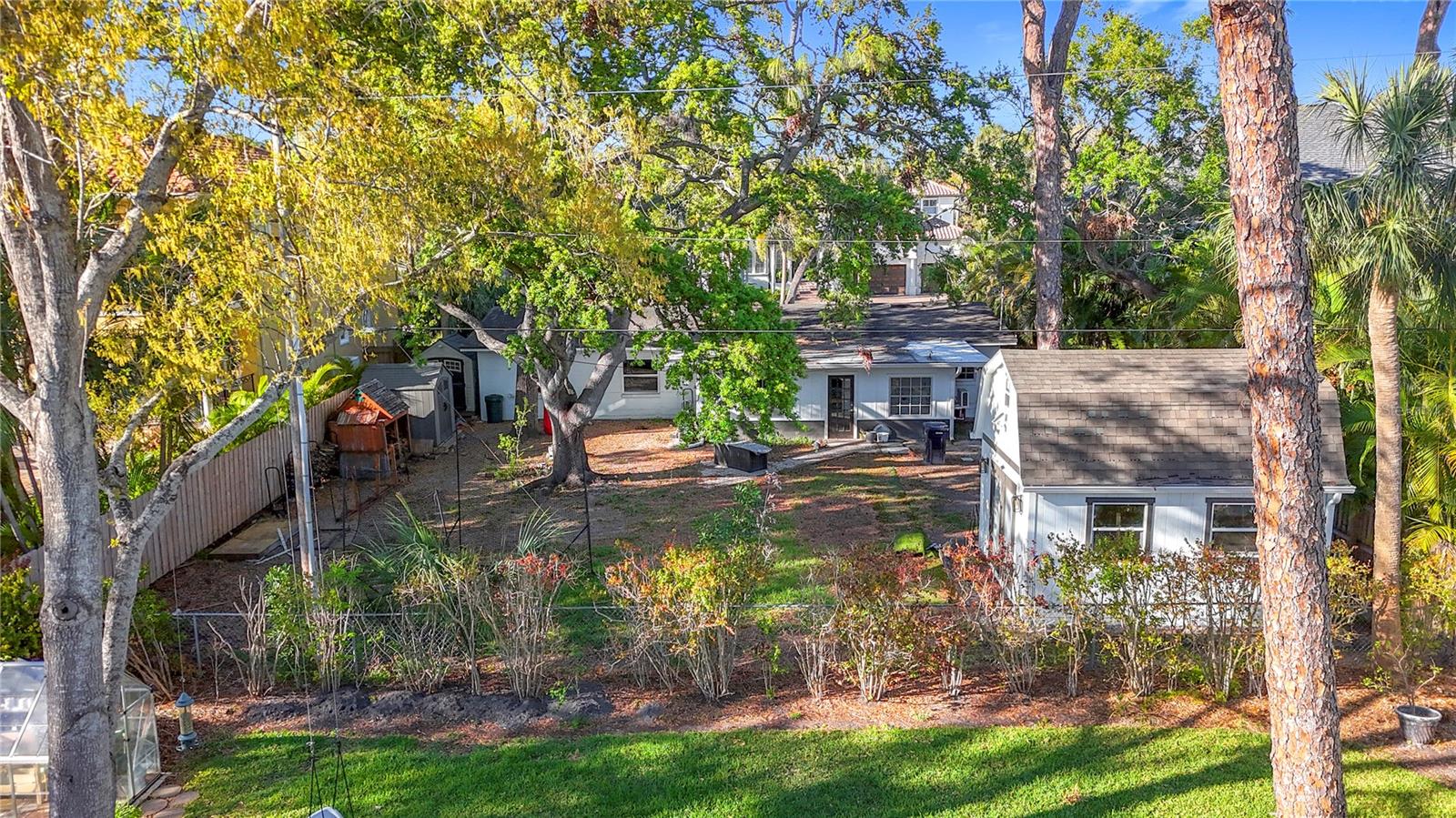 Back of property facing North