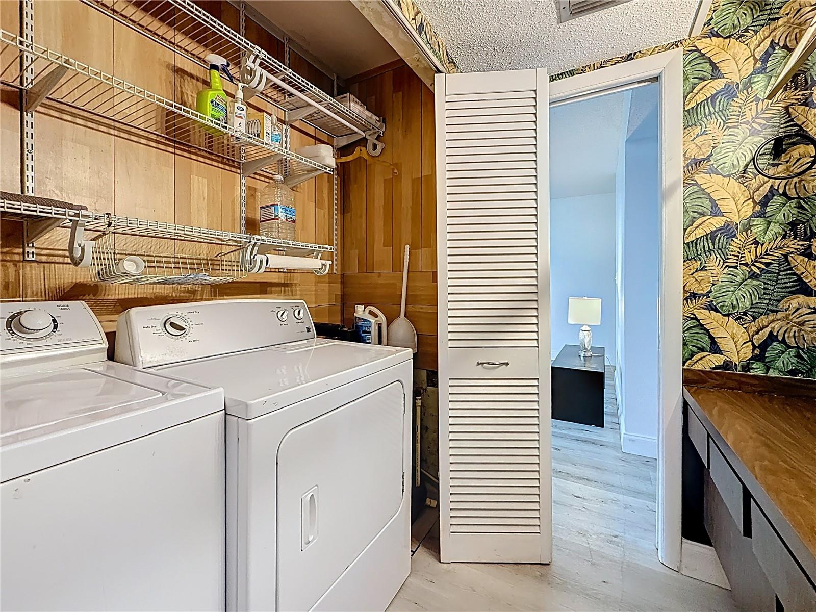 Inside the primary bath: Full size washer & dryer included. ( water heater is in this closet also)