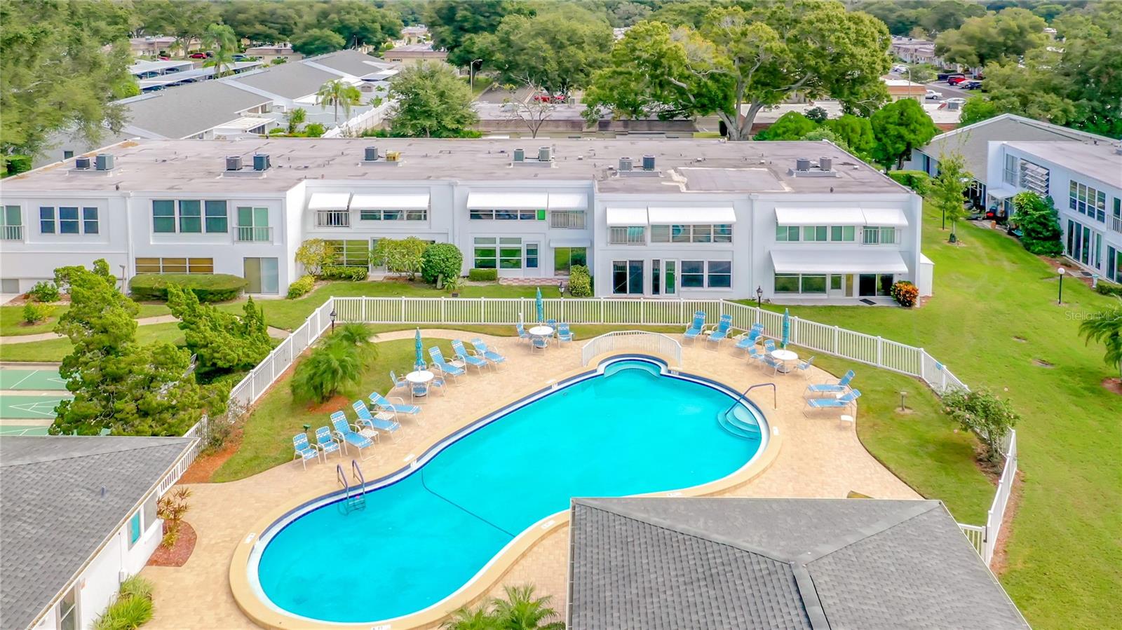 Community pool & shuffle board courts.