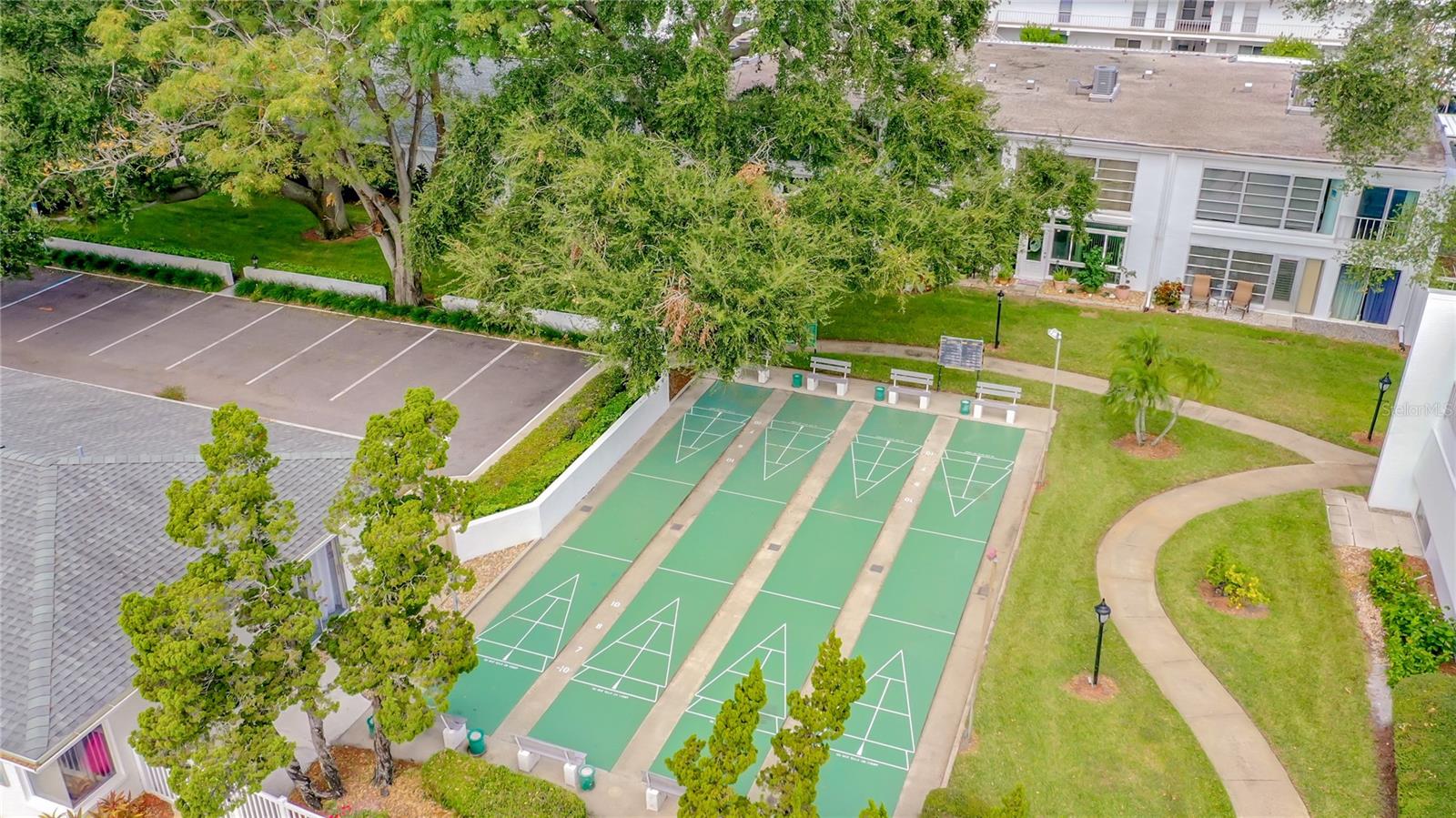 Shuffleboard courts. Yes, shuffleboard is cool again :-)