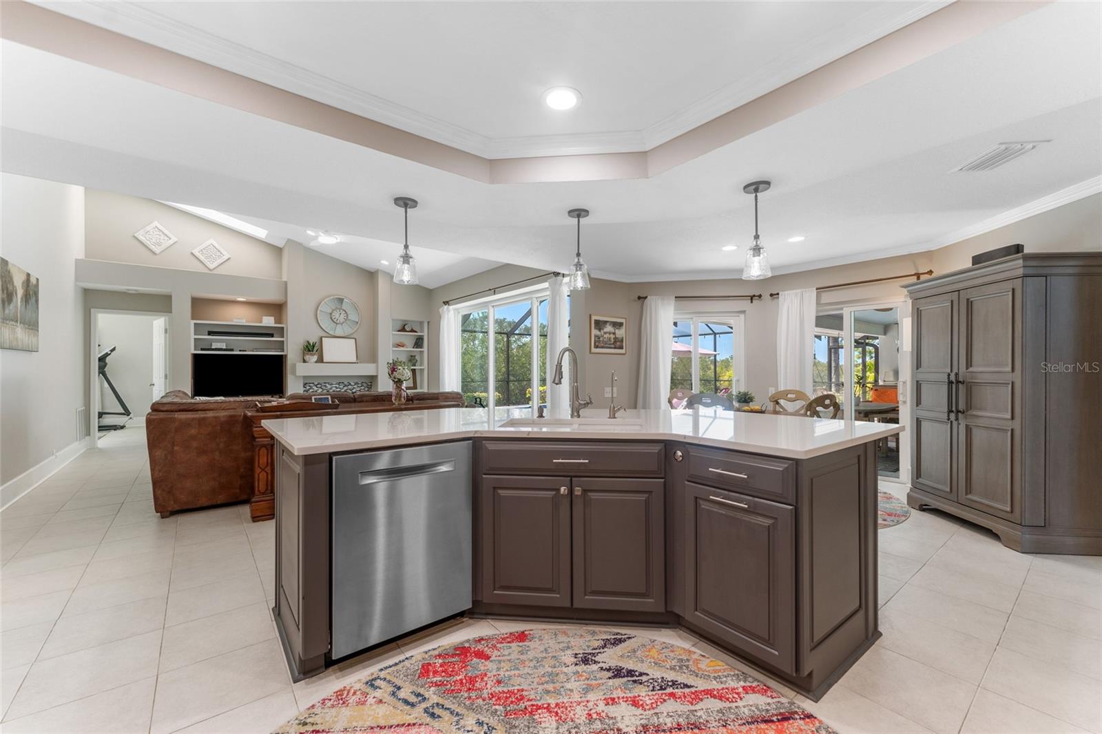 kitchen looking towards dinette and family room areas