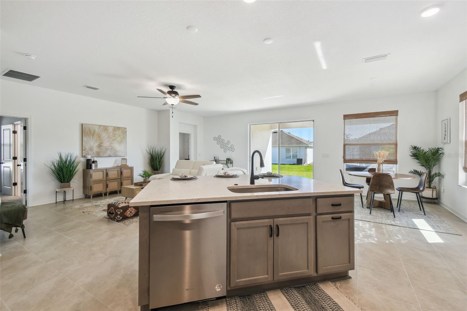 Kitchen Island with Dishwasher