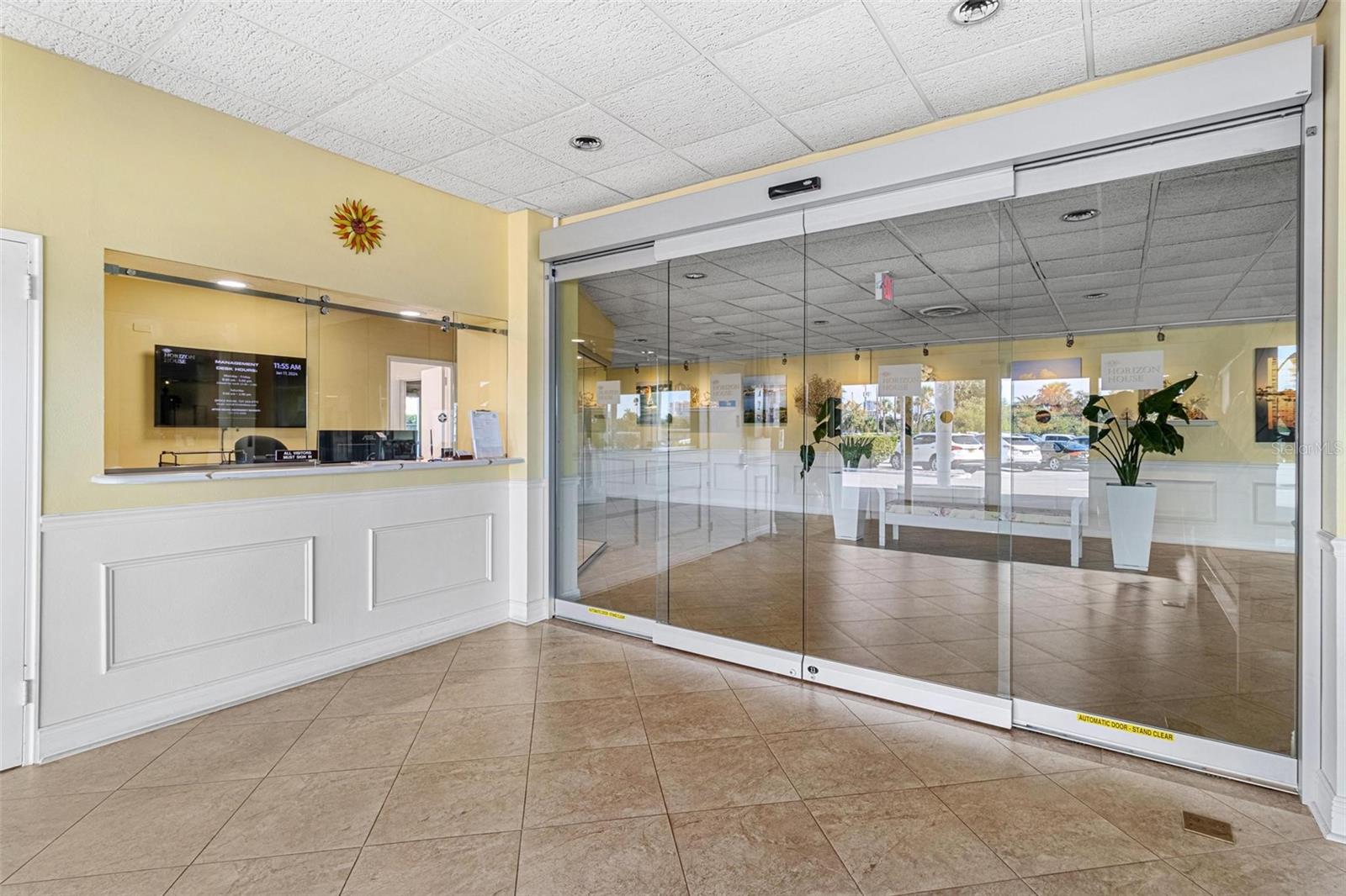 Concierge Desk and Lobby Entrance