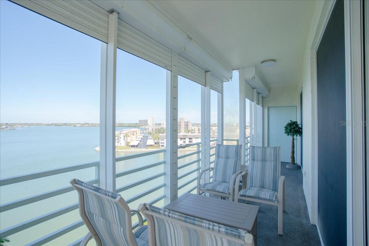 Rear Balcony w/storage closet