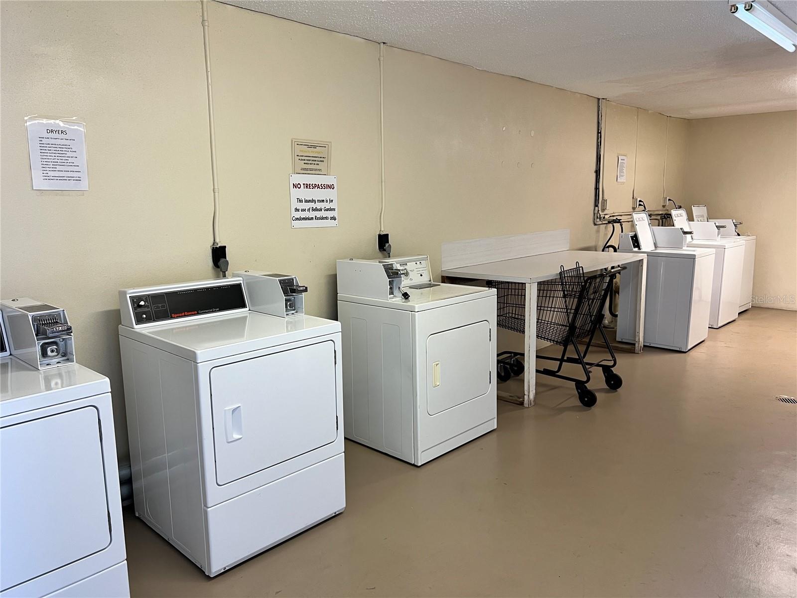 Washer & Dryers on 2nd Floor, same floor as the unit