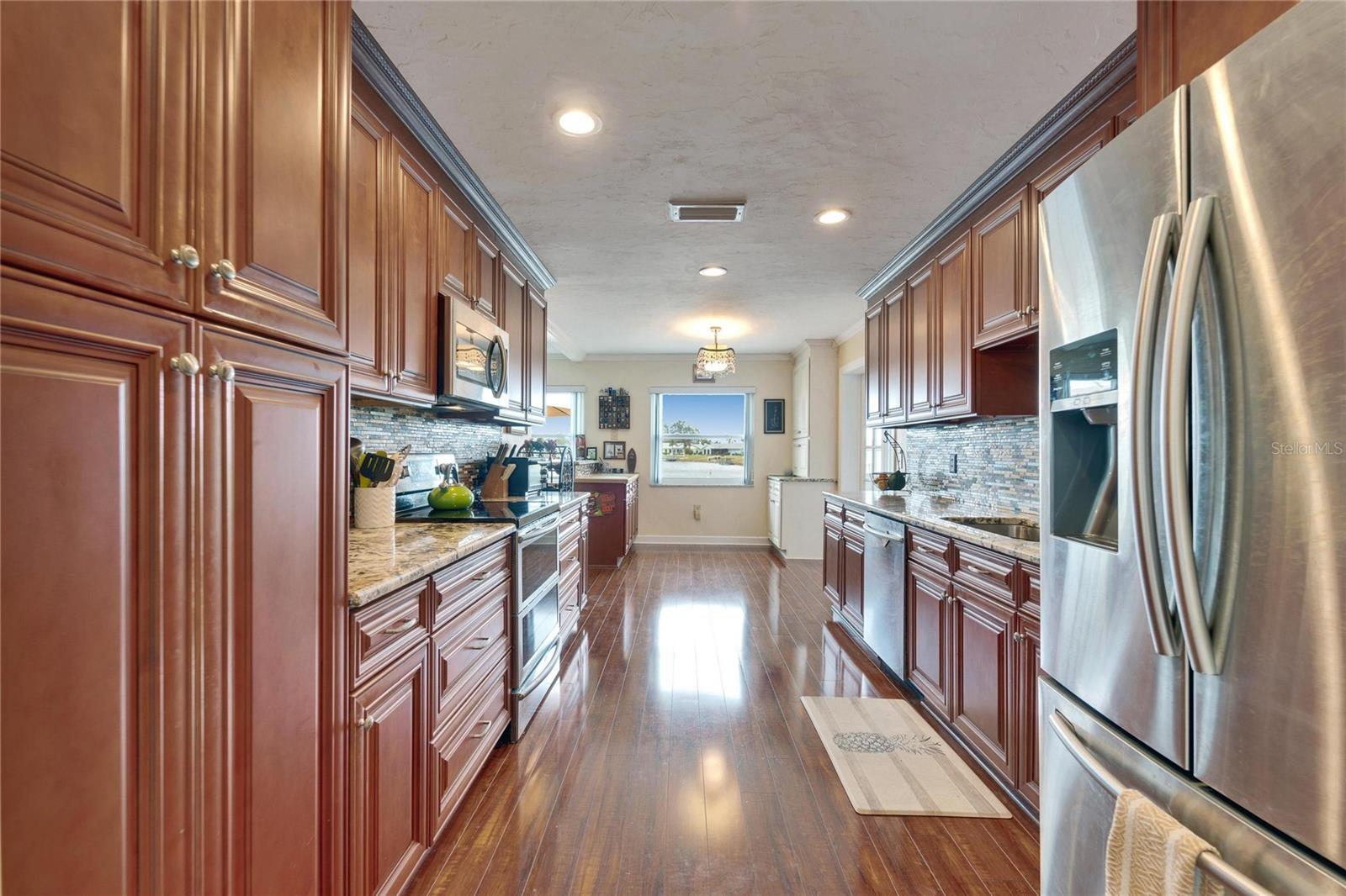 Remodeled kitchen with stainless steel appliances