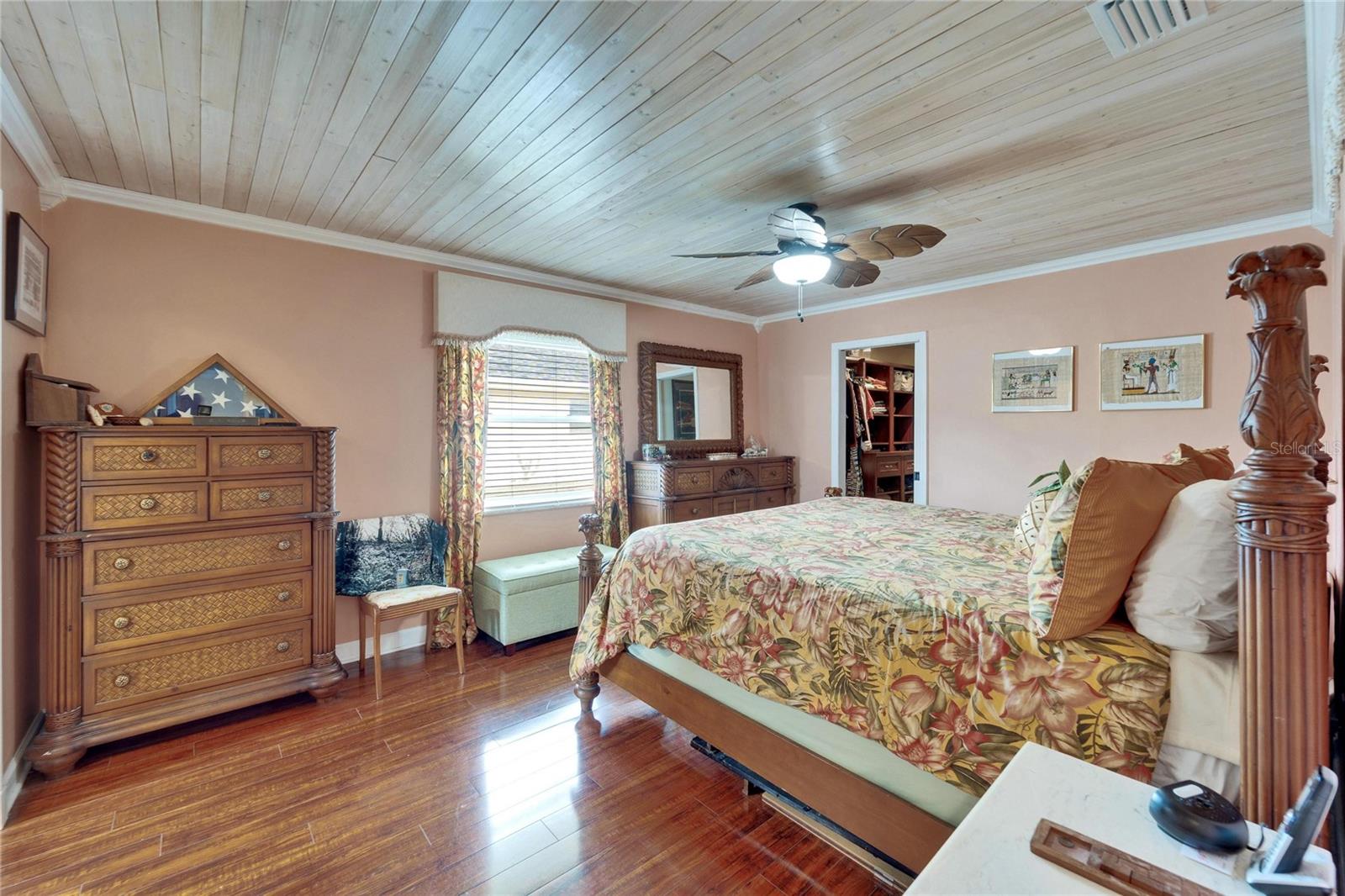 Spacious Primary bedroom has 2 walk-in-closets