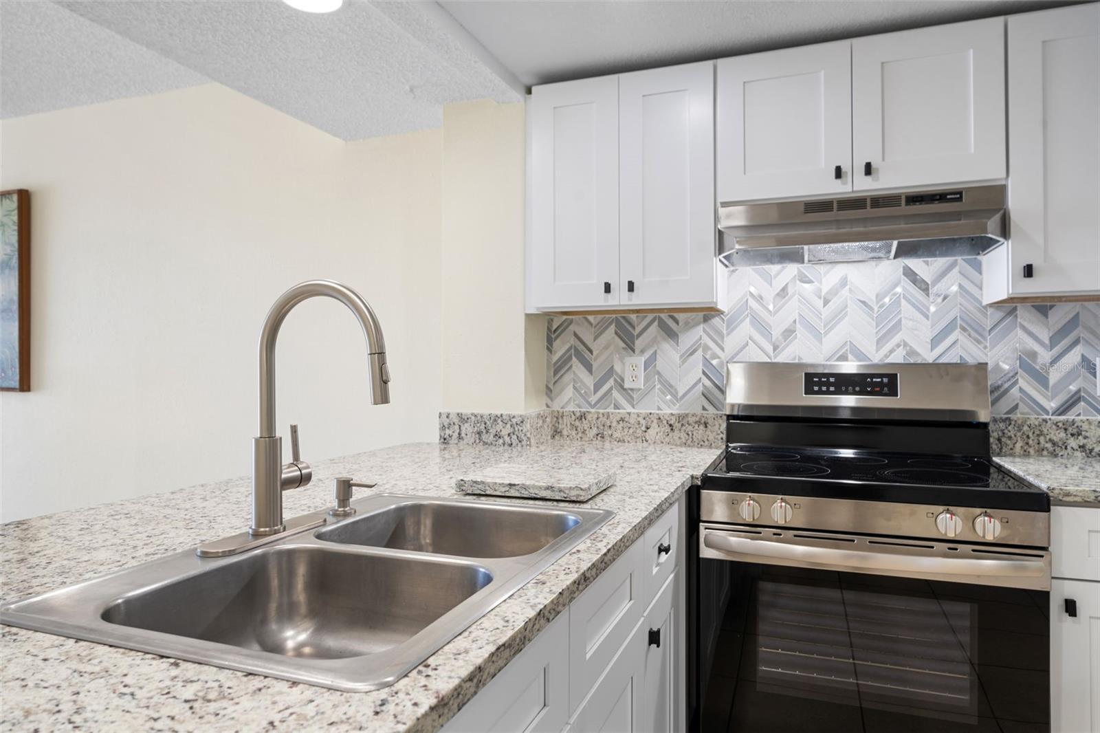 Beautiful glass tile backsplash