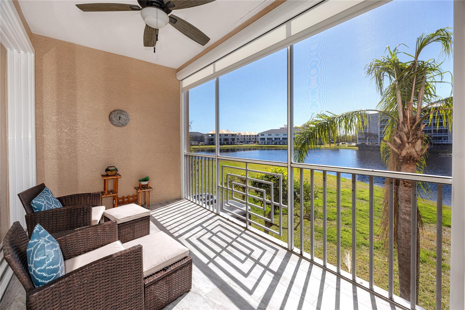 main floor screened in balcony with sunscreen