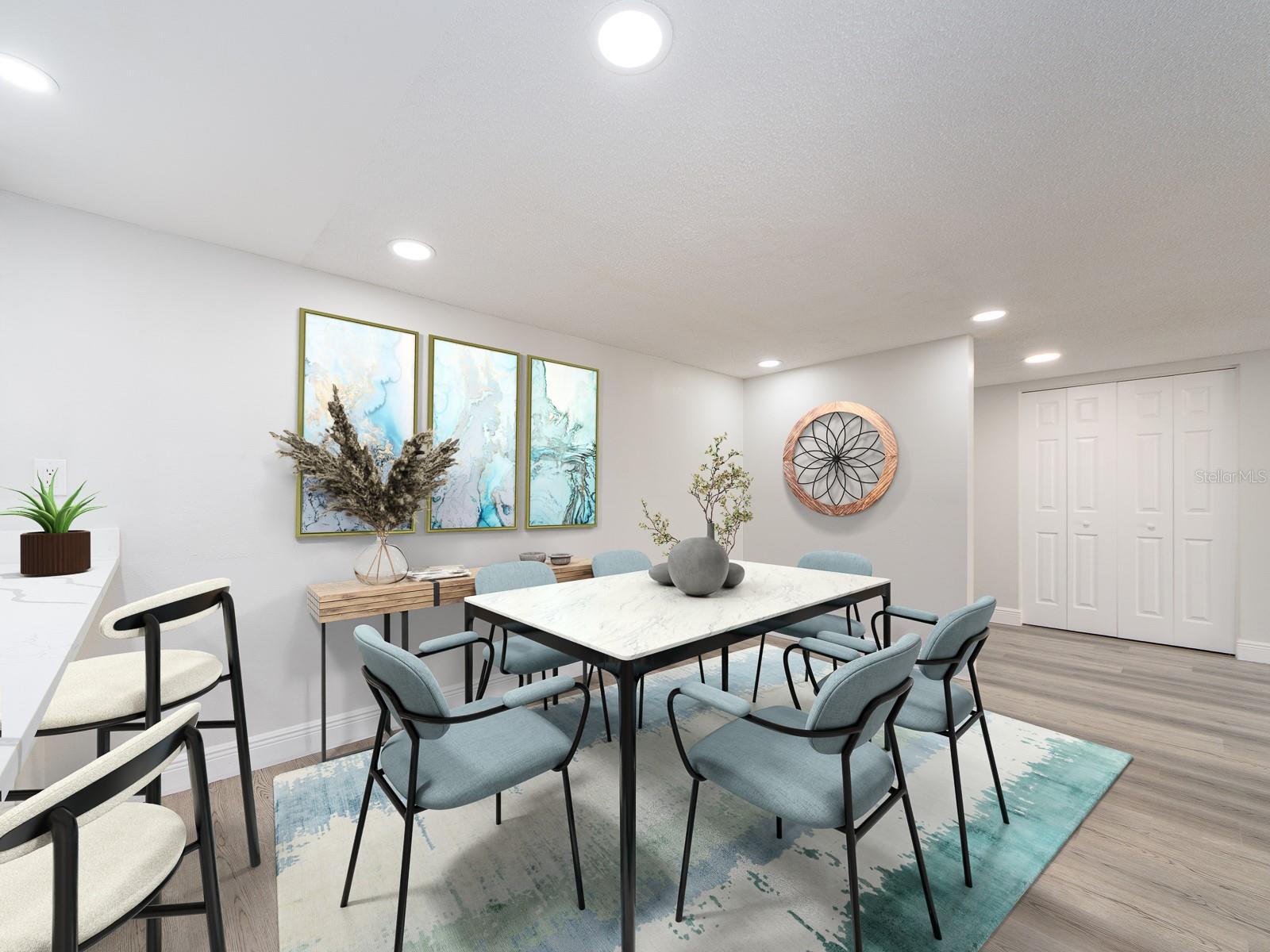 DINING ROOM AND SEPARATE BREAKFAST BAR