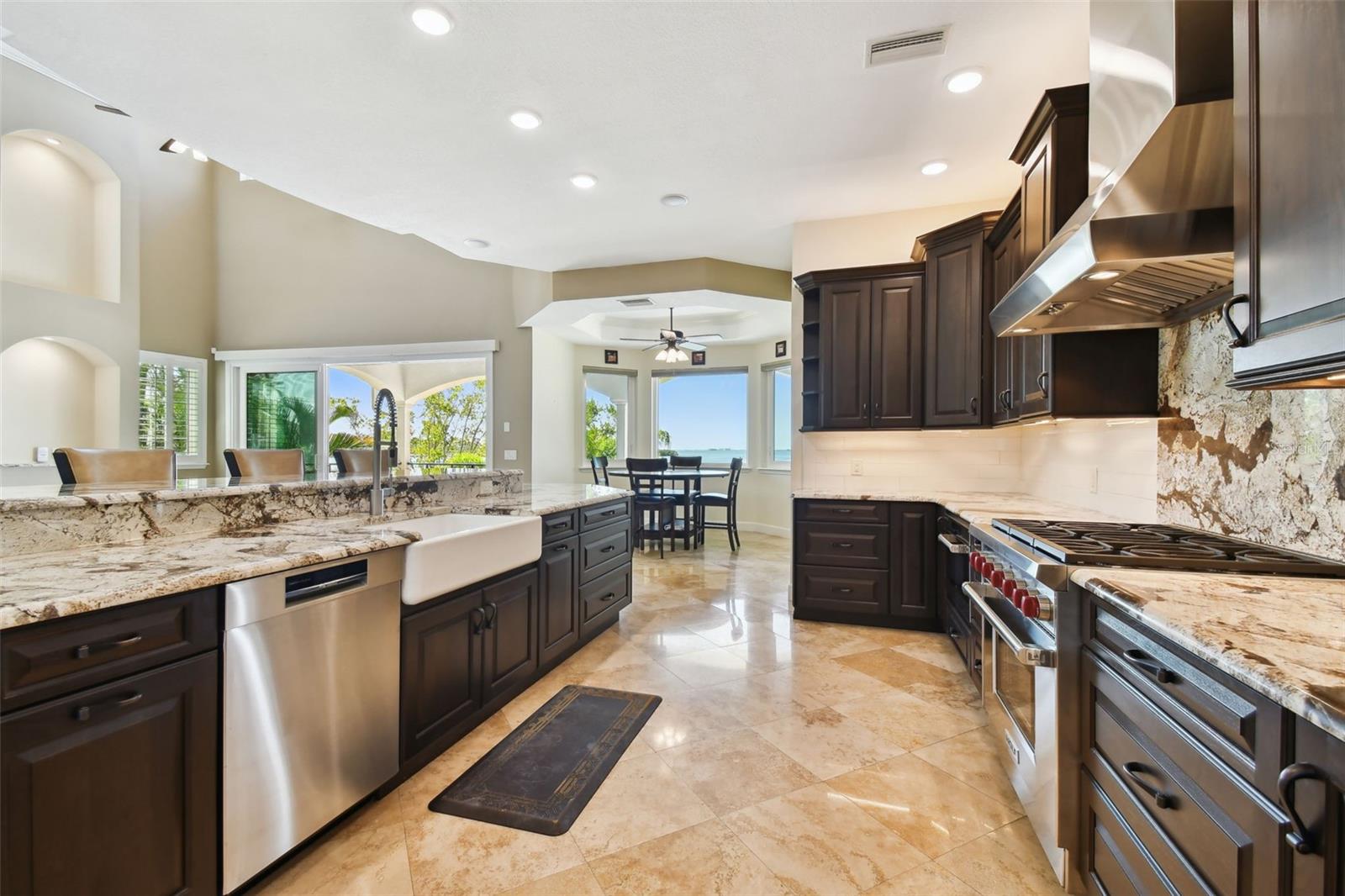 Updated kitchen open to Great Room & Views