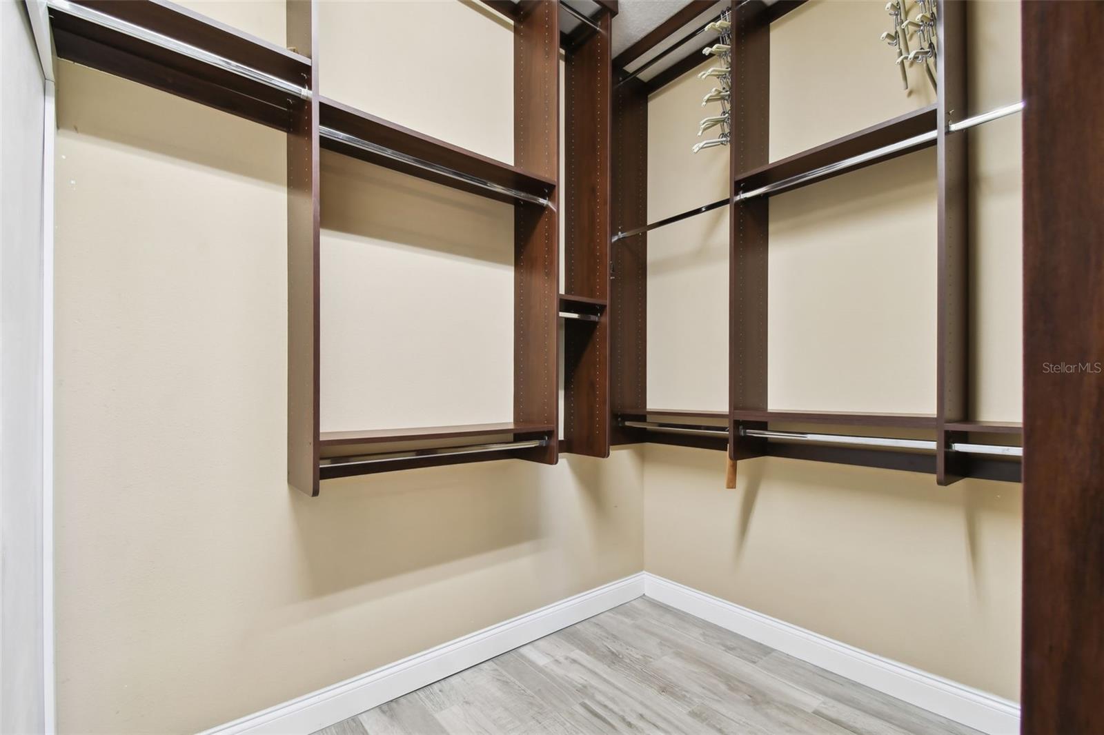 Primary Closet built-ins- 3rd level of hang space