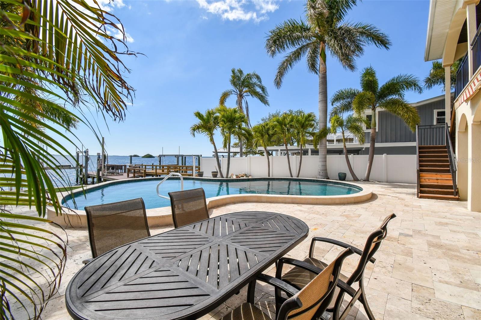 Pool deck looking out to ocean