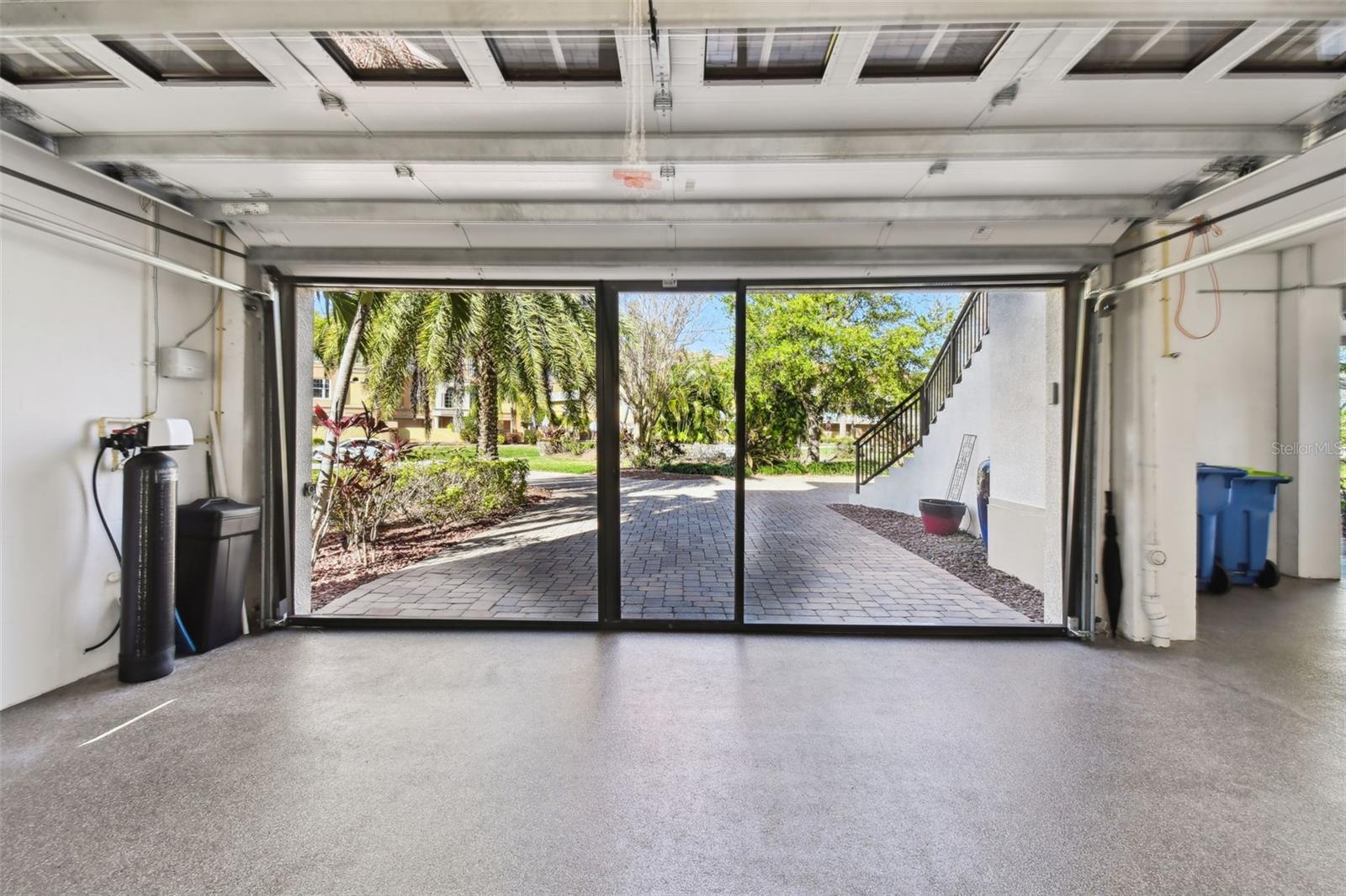 Overhead garage door screen