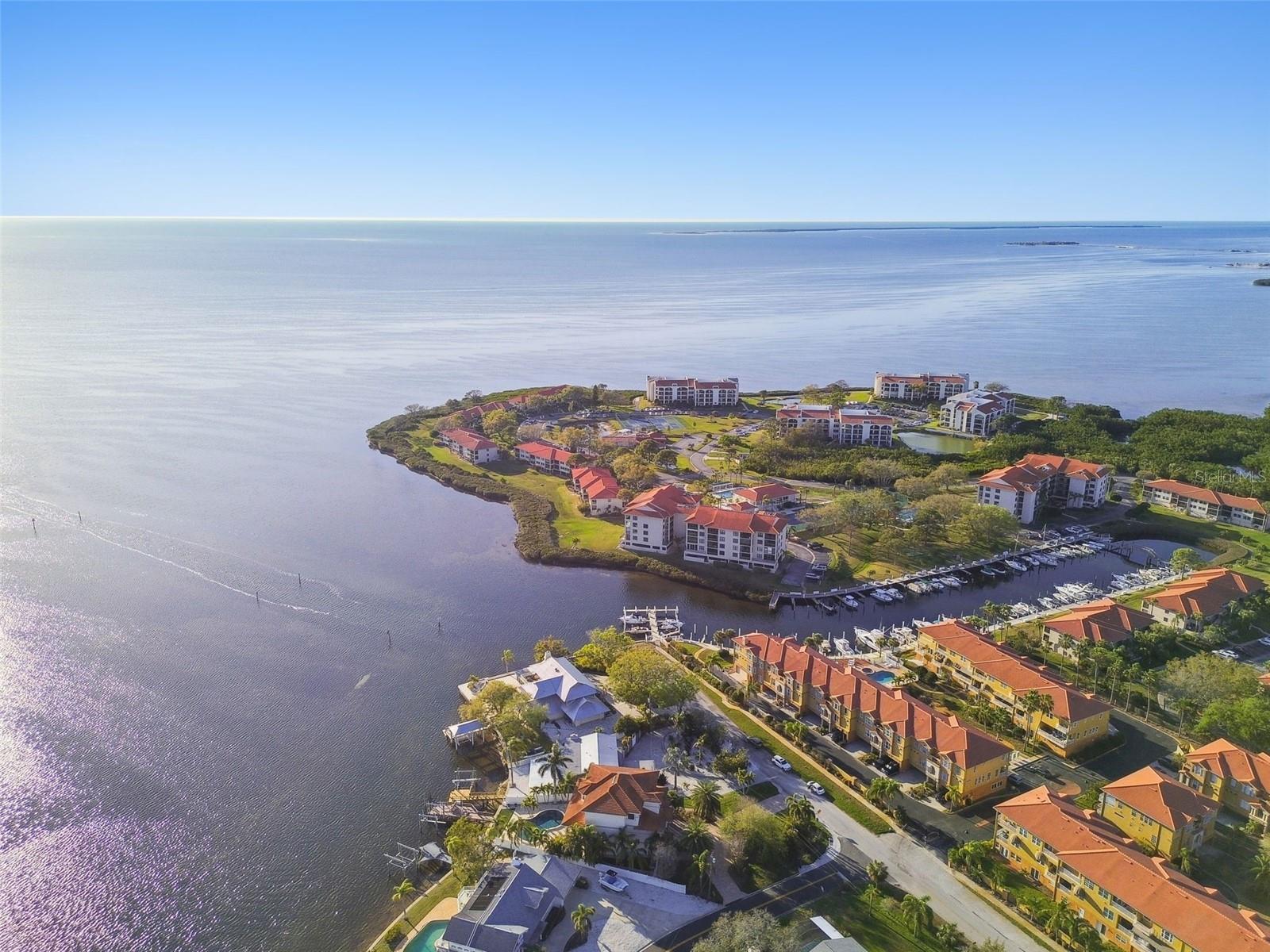 Situated right on The Gulf.