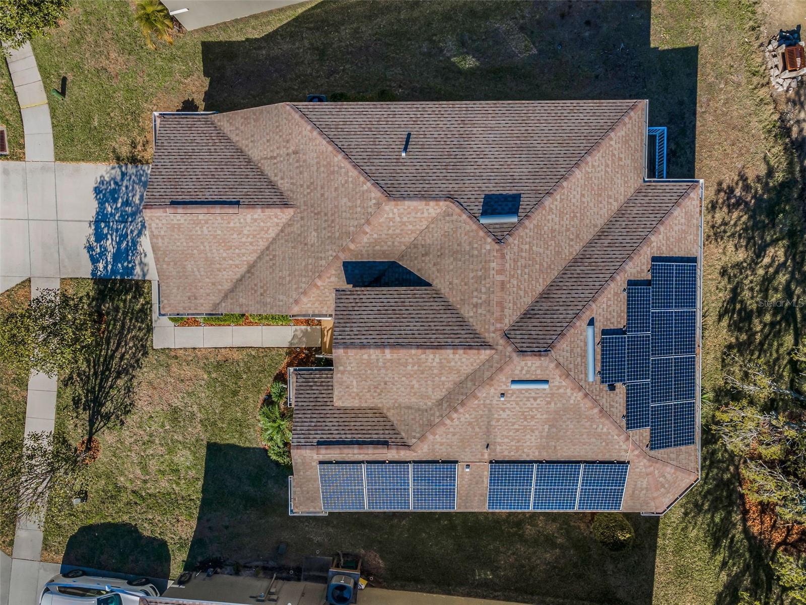 Aerial View of Solar Panels/Roof1010 Blue Heron Way, Tarpon Springs, FL 34689