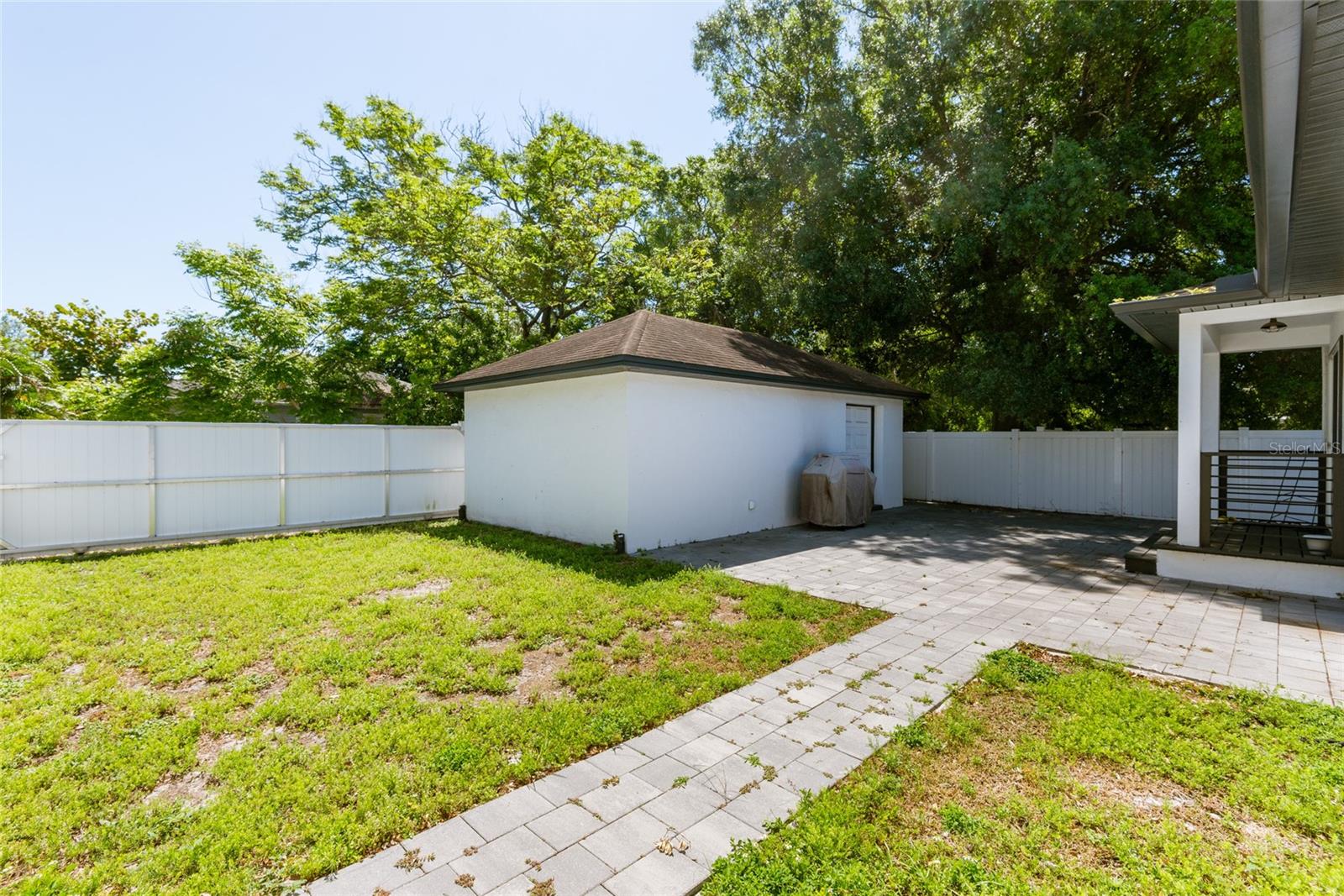 Backyard- detached garage/storage building