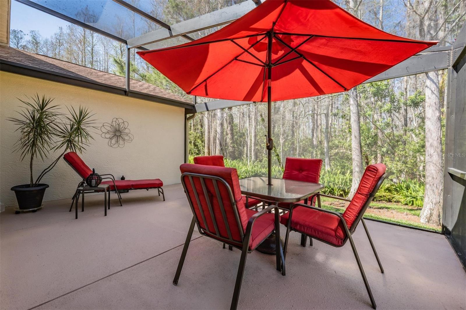 Large lanai provides dedicated areas for lounging, eating and overall relaxing