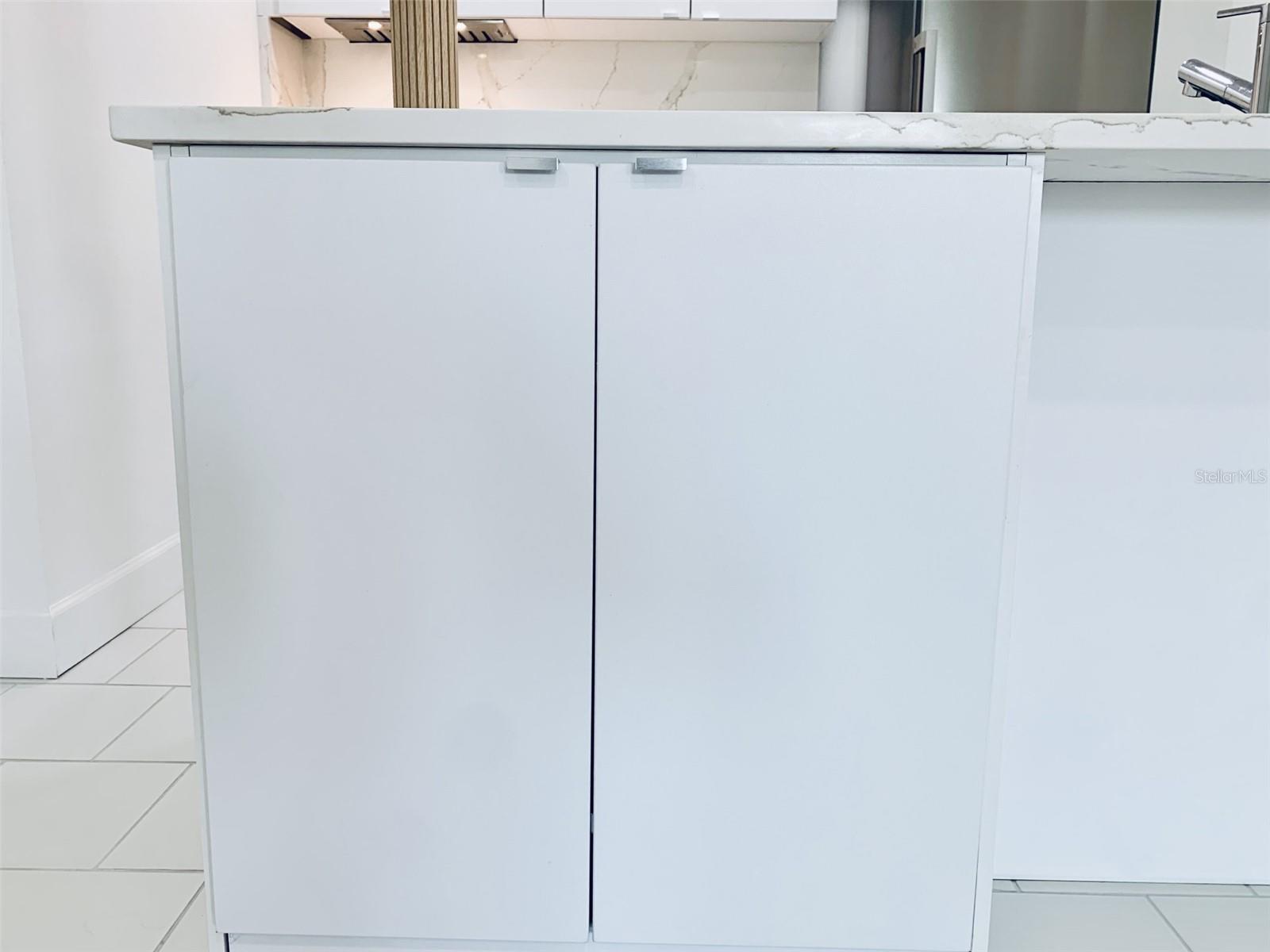 Washer-Dryer is built into the kitchen