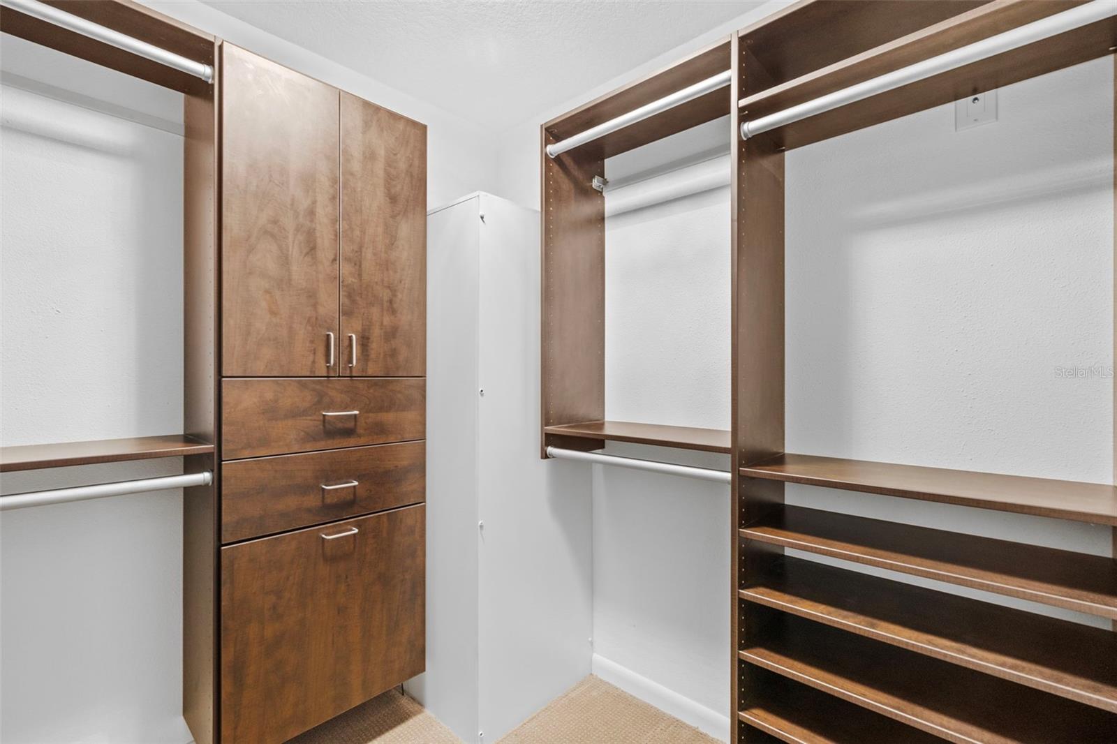 Walk-in closet detail