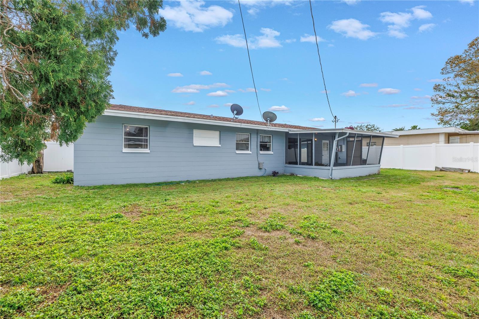 large fenced yard!