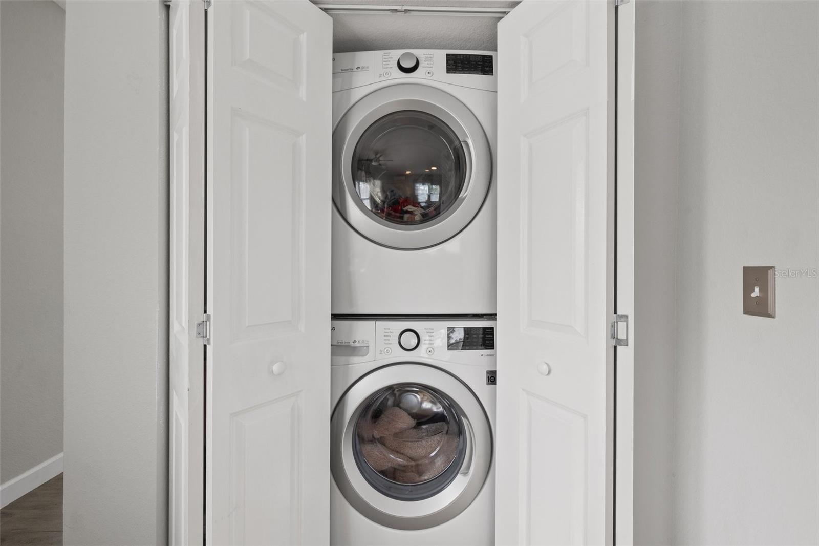 Washer & Dryer Closet in Upstairs ADU