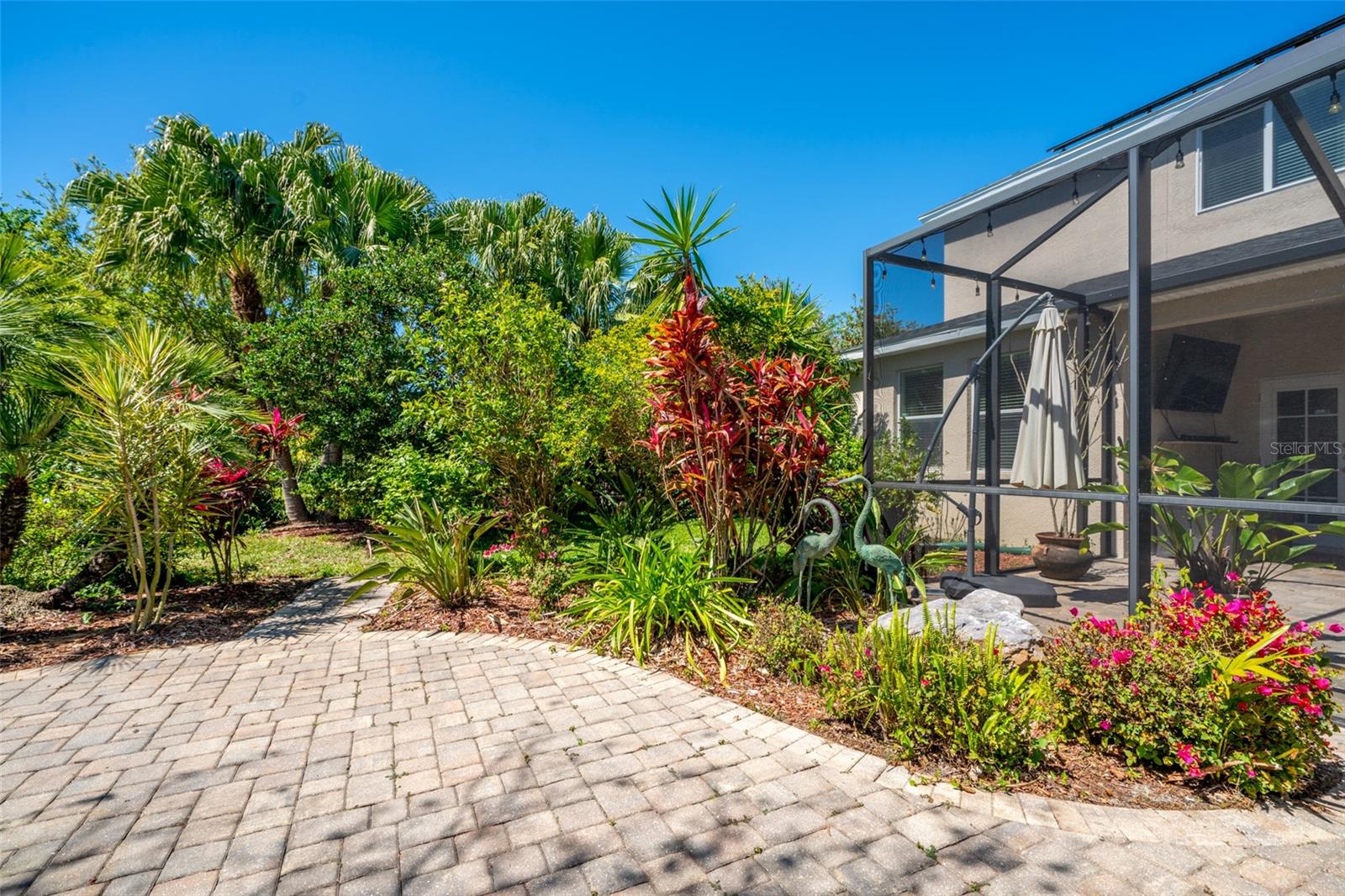 FLOWERING TREES/SHRUBS SURROUND THE BACKYARD